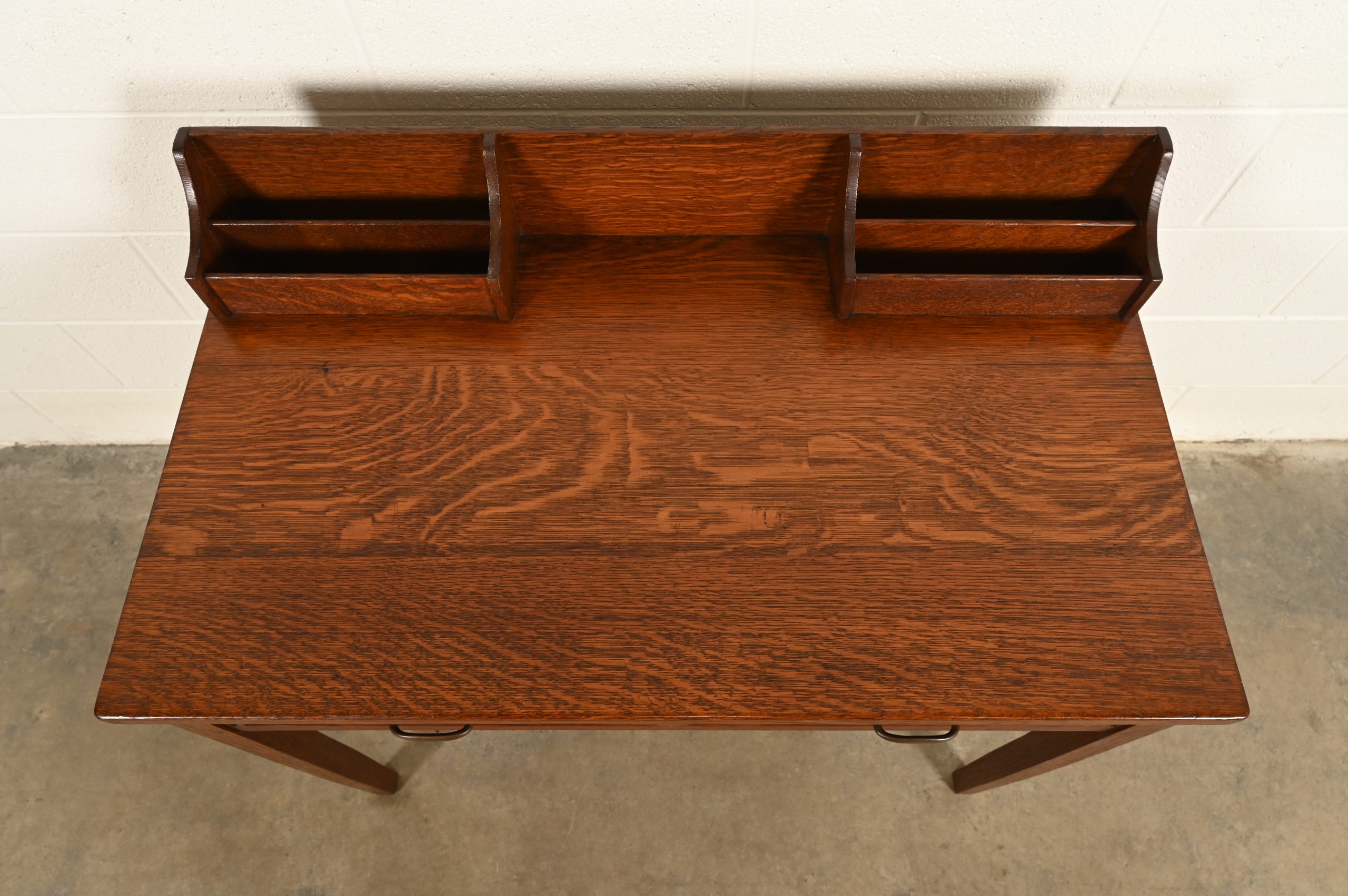 Early Gustav Stickley Mission Oak Arts & Crafts Writing Desk, Circa 1904 - Image 7