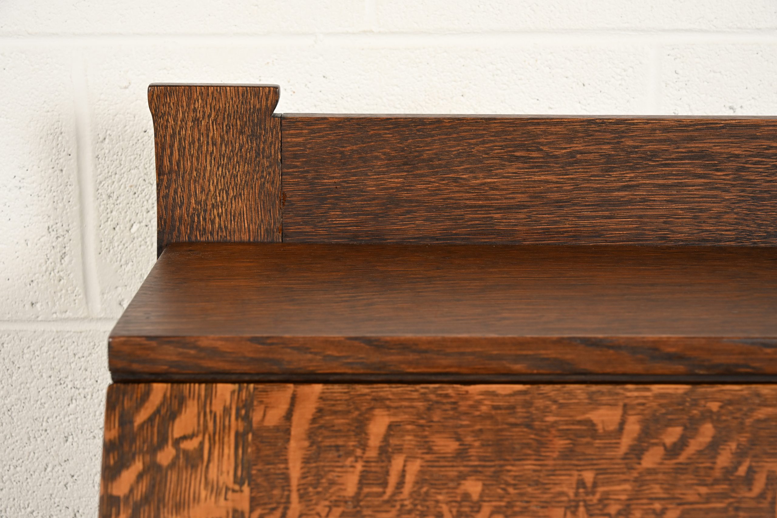 Stickley Brothers Style Antique Mission Oak Arts & Crafts Drop Front Secretary Desk, Circa 1910 - Image 8