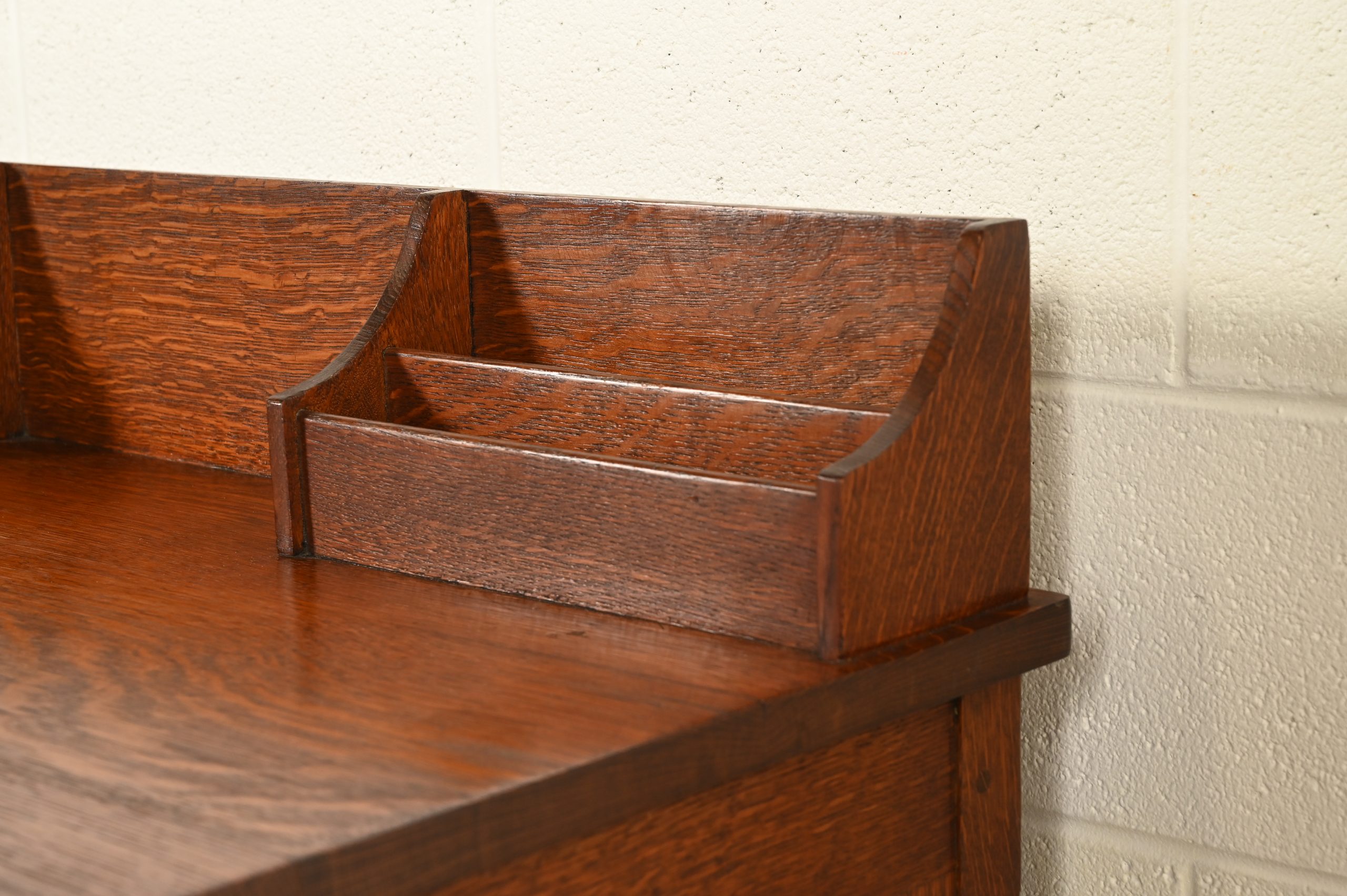 Early Gustav Stickley Mission Oak Arts & Crafts Writing Desk, Circa 1904 - Image 11