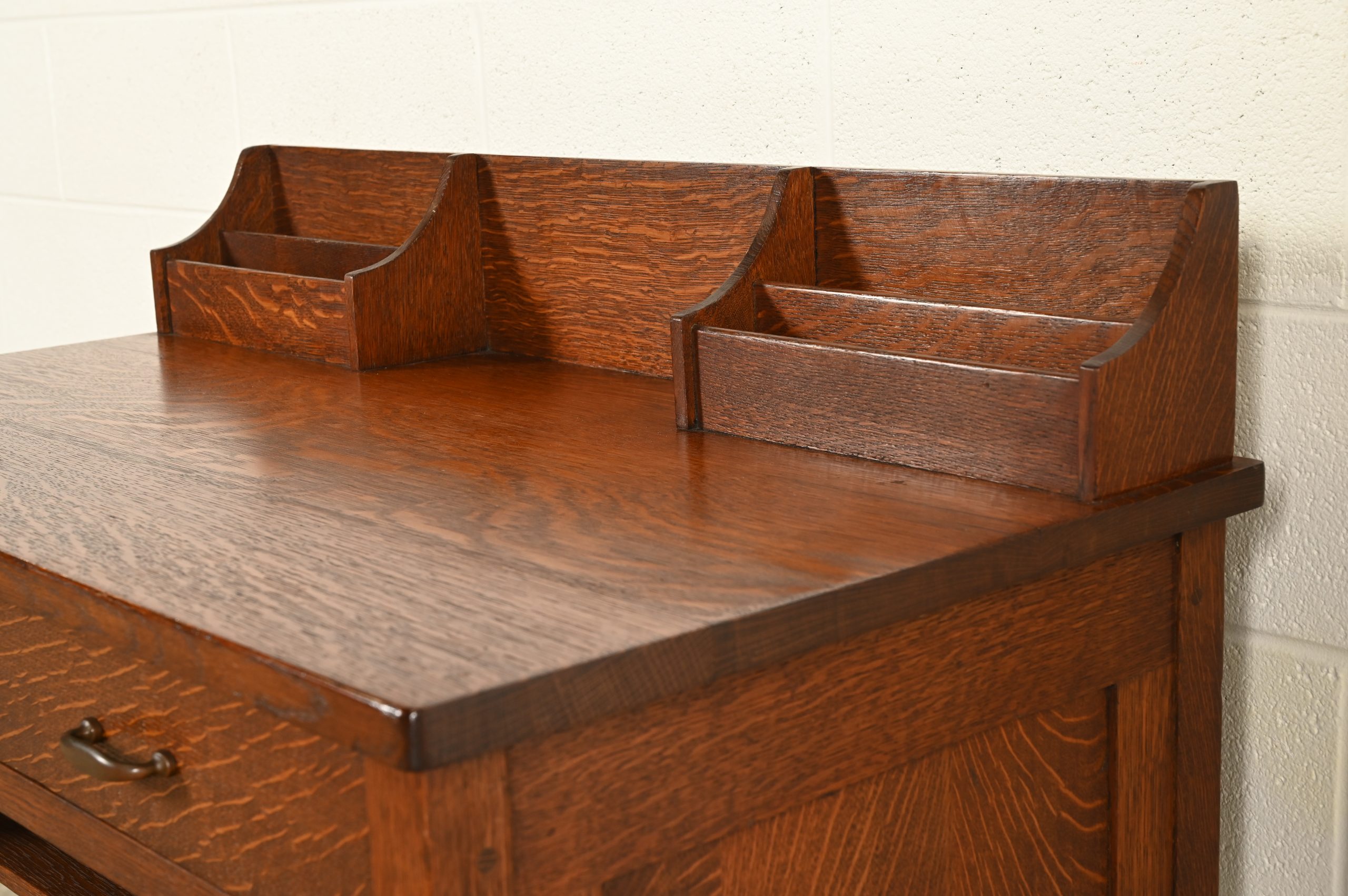 Early Gustav Stickley Mission Oak Arts & Crafts Writing Desk, Circa 1904 - Image 8