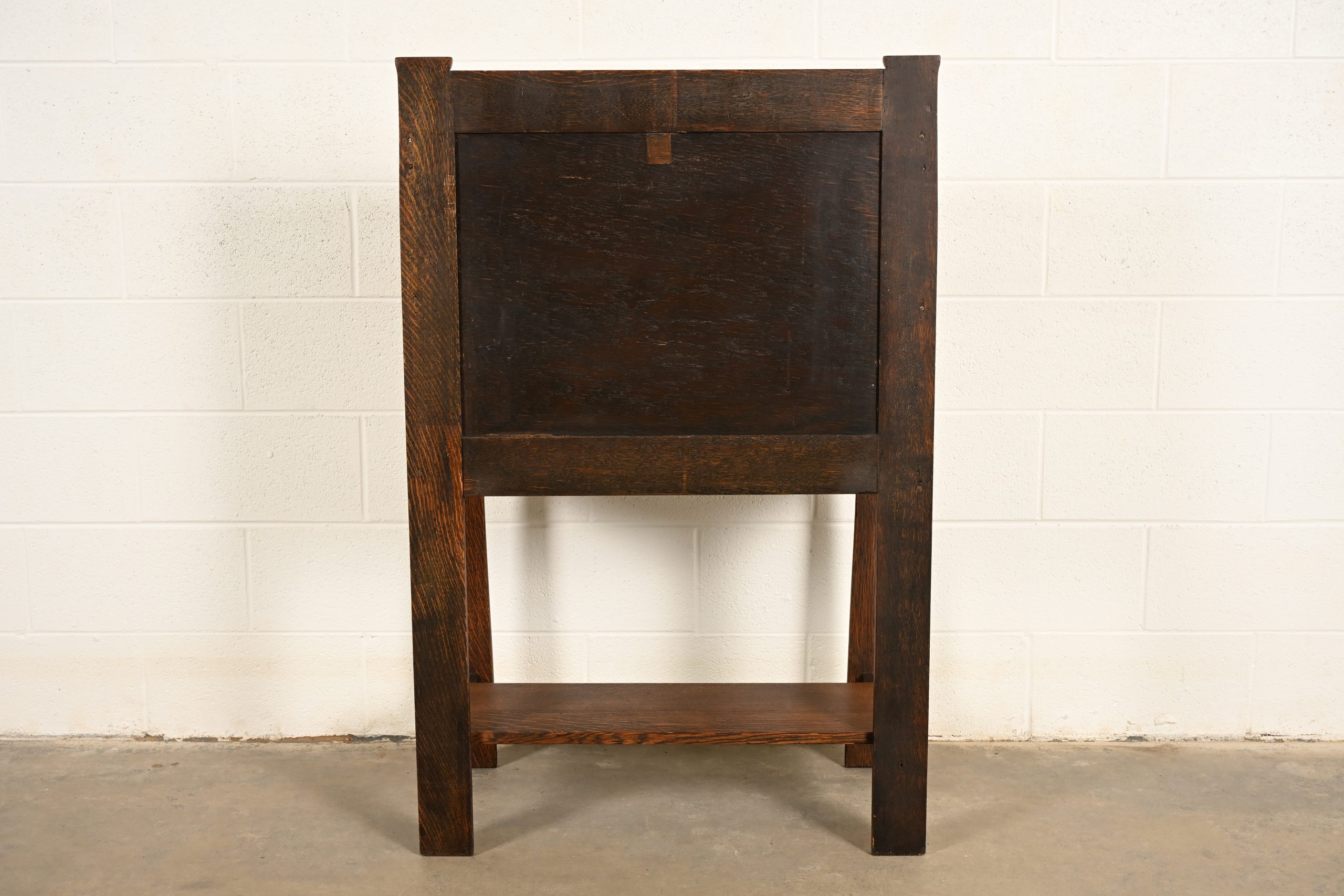 Stickley Brothers Style Antique Mission Oak Arts & Crafts Drop Front Secretary Desk, Circa 1910 - Image 16