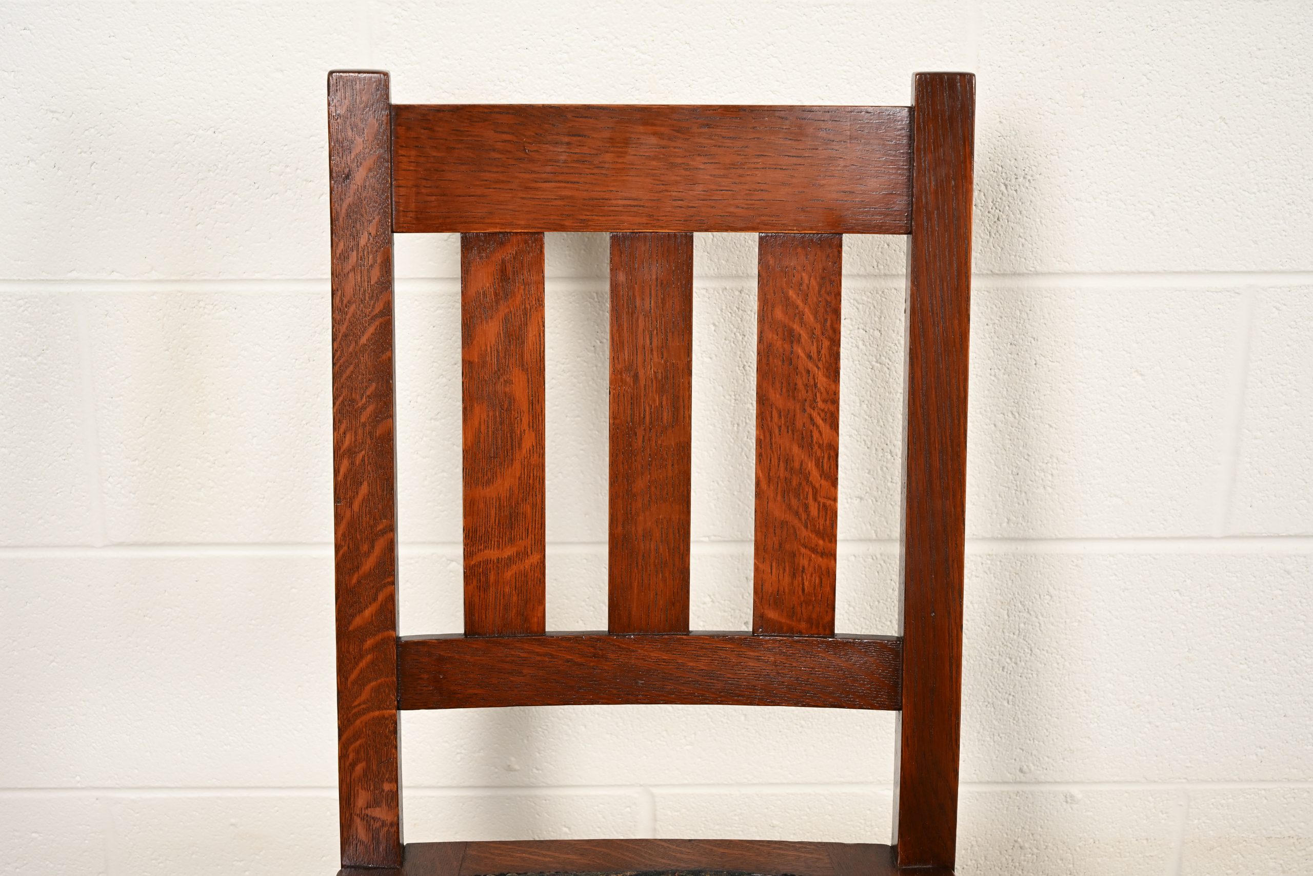 Stickley Brothers Antique Mission Oak Arts & Crafts Sewing Rocking Chair, Circa 1900 - Image 6