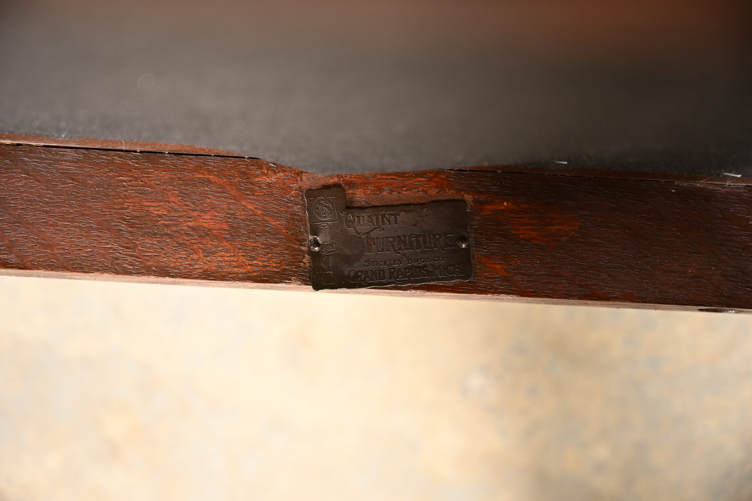 Stickley Brothers Antique Mission Oak Arts & Crafts Sewing Rocking Chair, Circa 1900 - Image 10