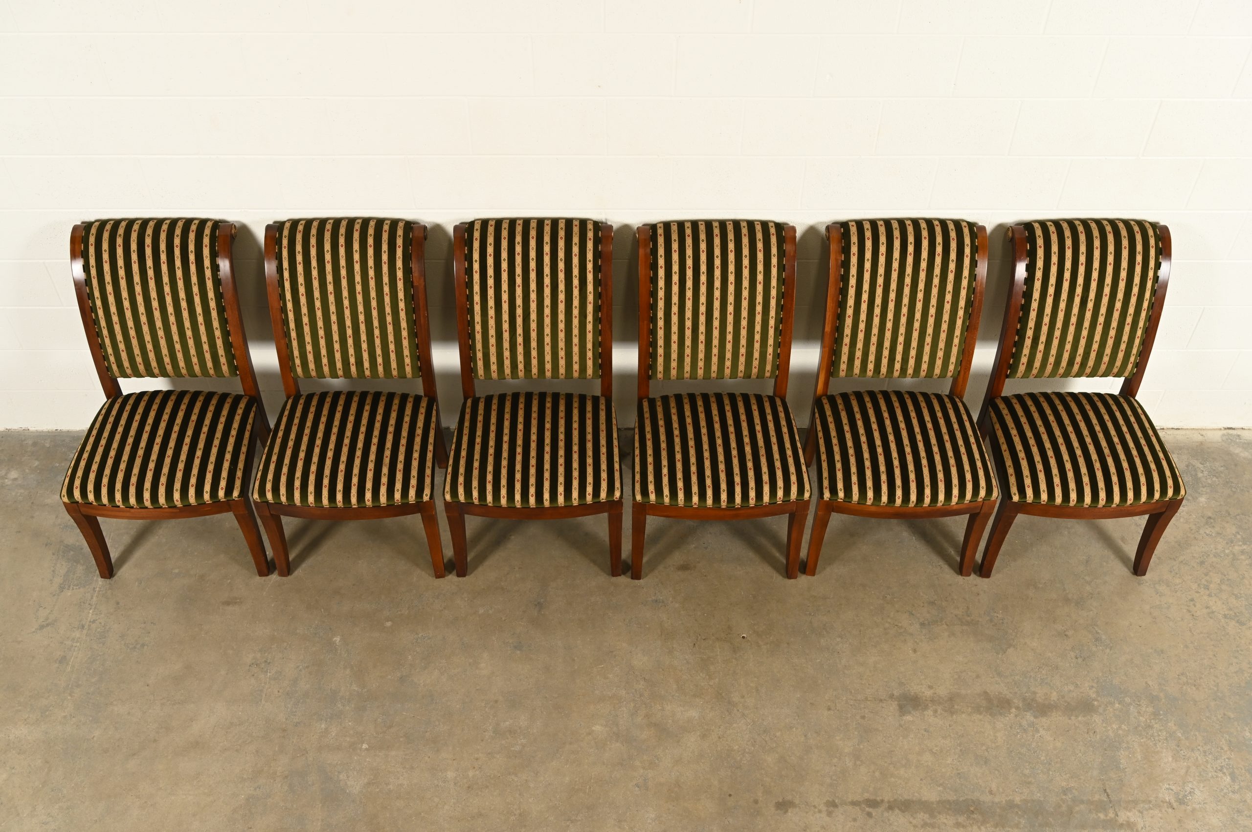 Henredon French Empire Carved Mahogany Dining Chairs, Set of Six - Image 5
