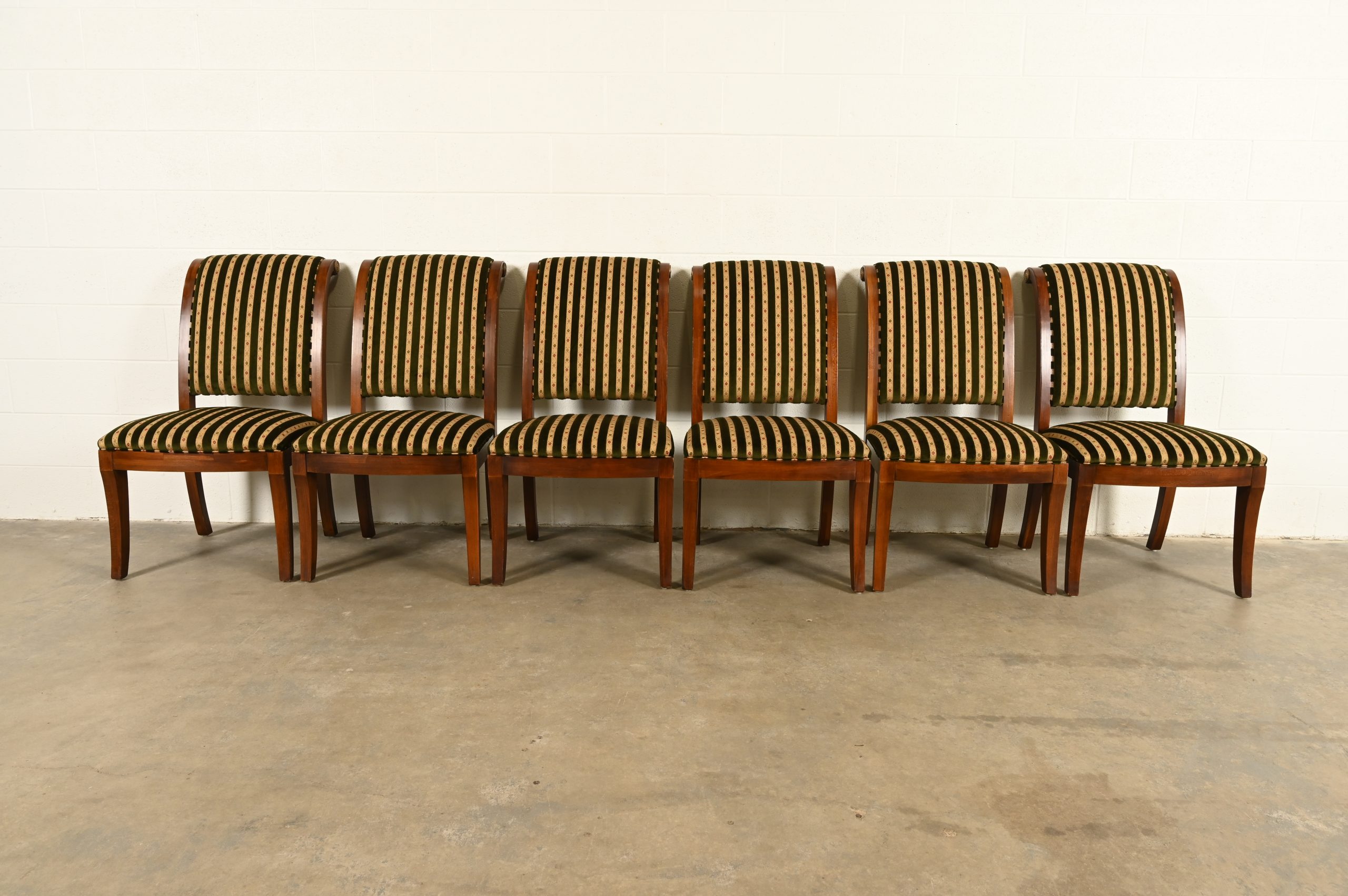 Henredon French Empire Carved Mahogany Dining Chairs, Set of Six - Image 2