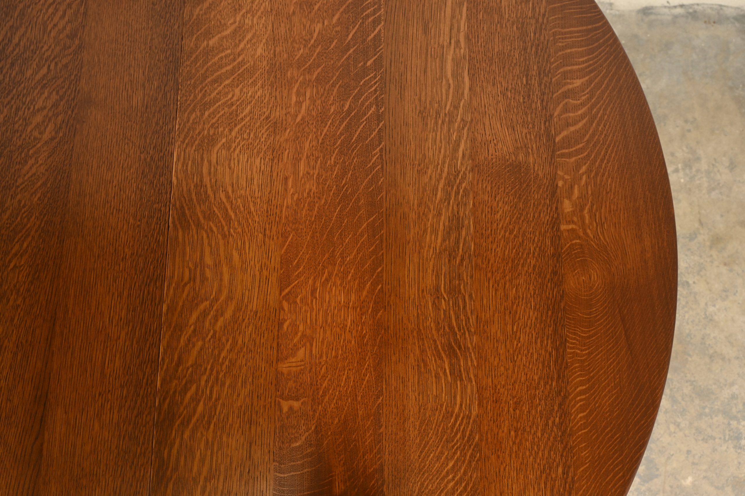 Limbert Antique Mission Oak Arts & Crafts Five-Leg Extension Dining Table, Newly Refinished - Image 11