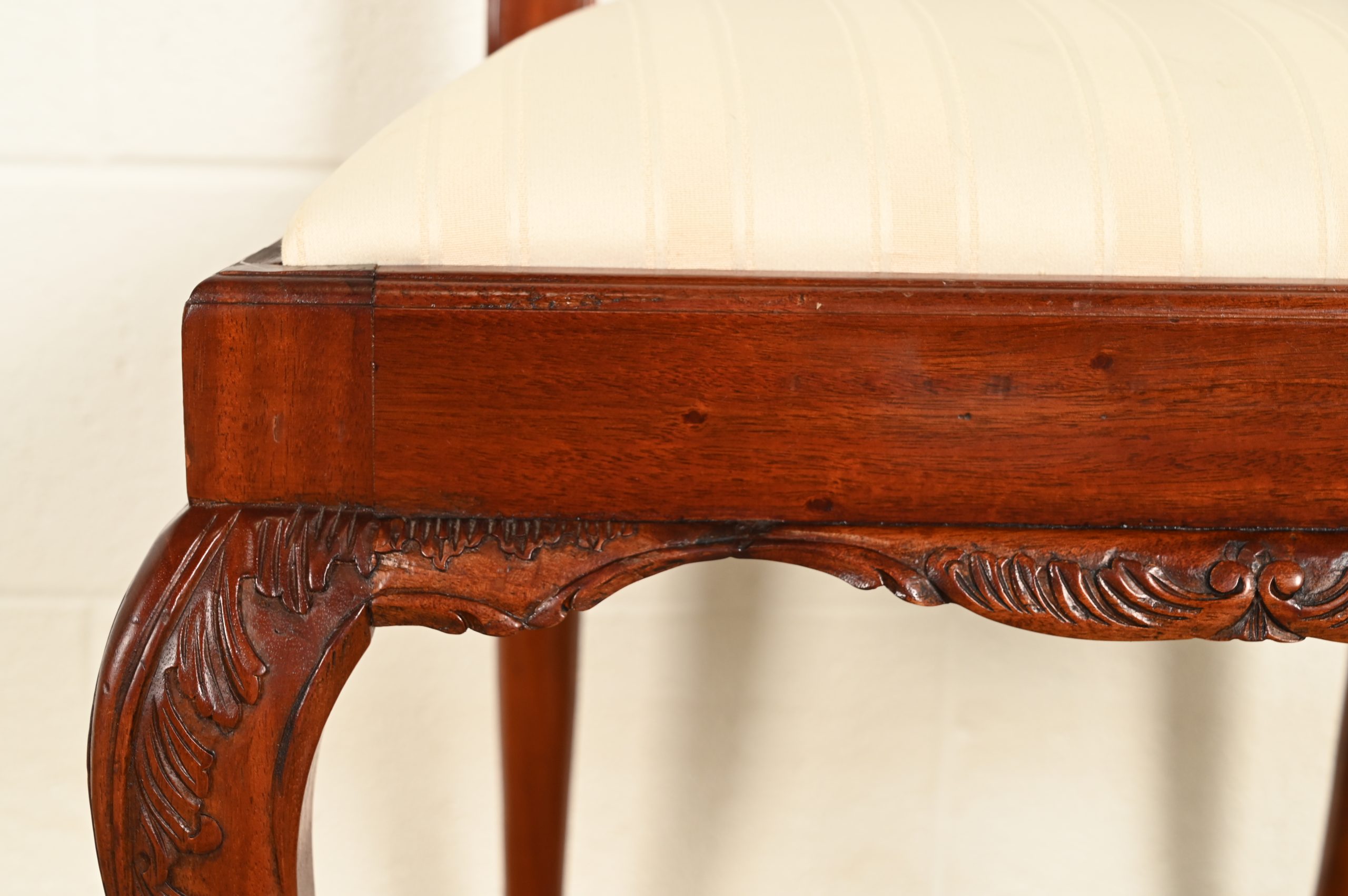 Baker Furniture Style Chippendale Carved Mahogany Dining Chairs, Set of Four - Image 8