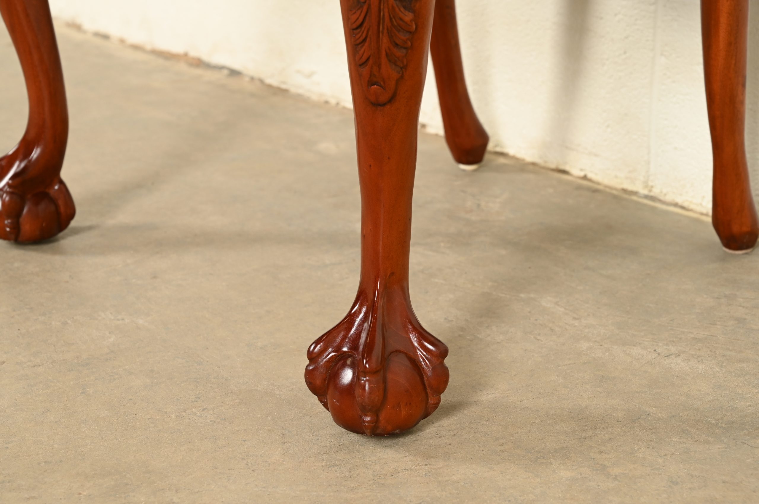 Baker Furniture Style Chippendale Carved Mahogany Dining Chairs, Set of Four - Image 10