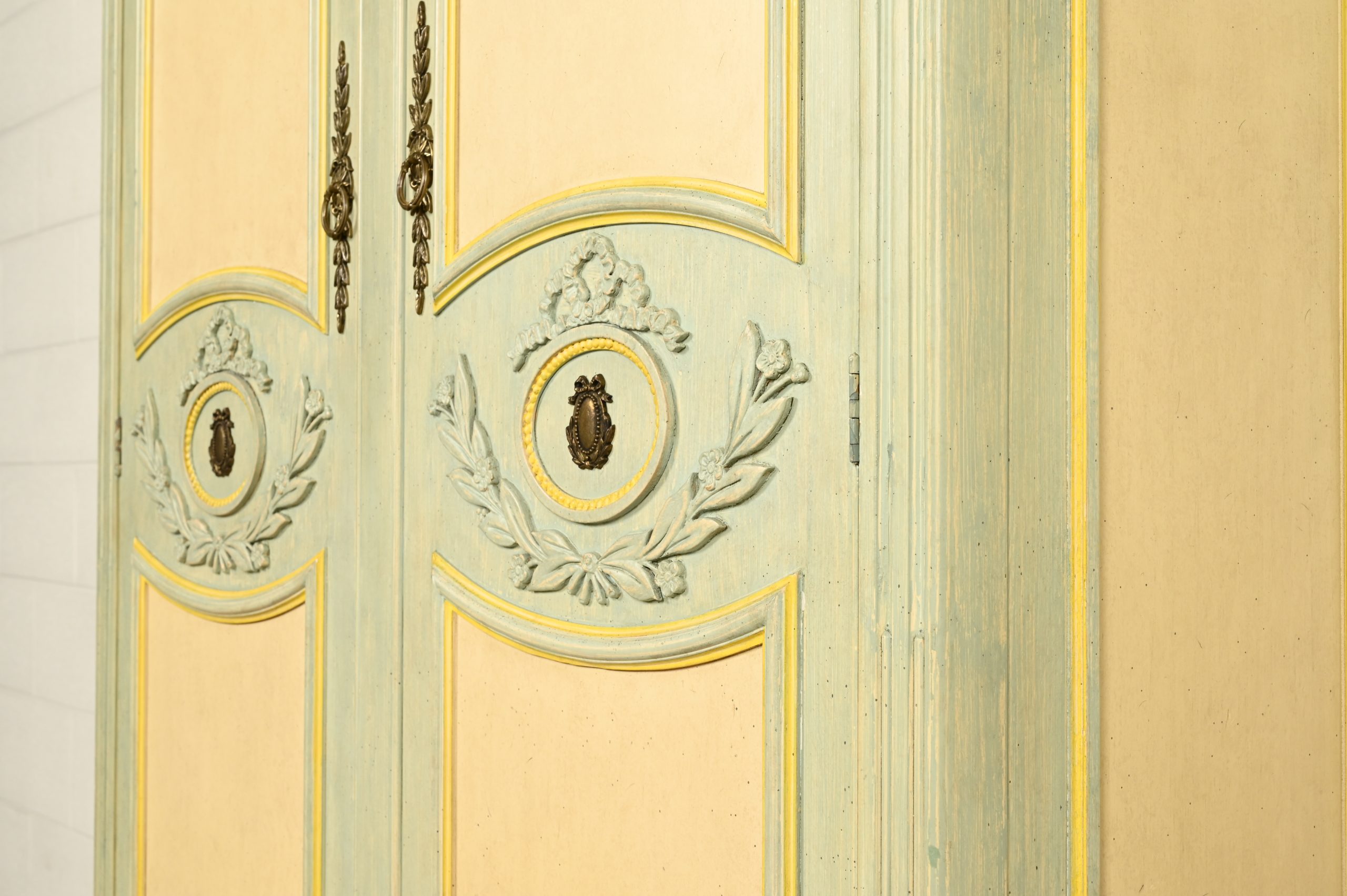 Baker Furniture French Regency Louis XVI Cream Lacquered Armoire Dresser or Linen Press, Circa 1960s - Image 9