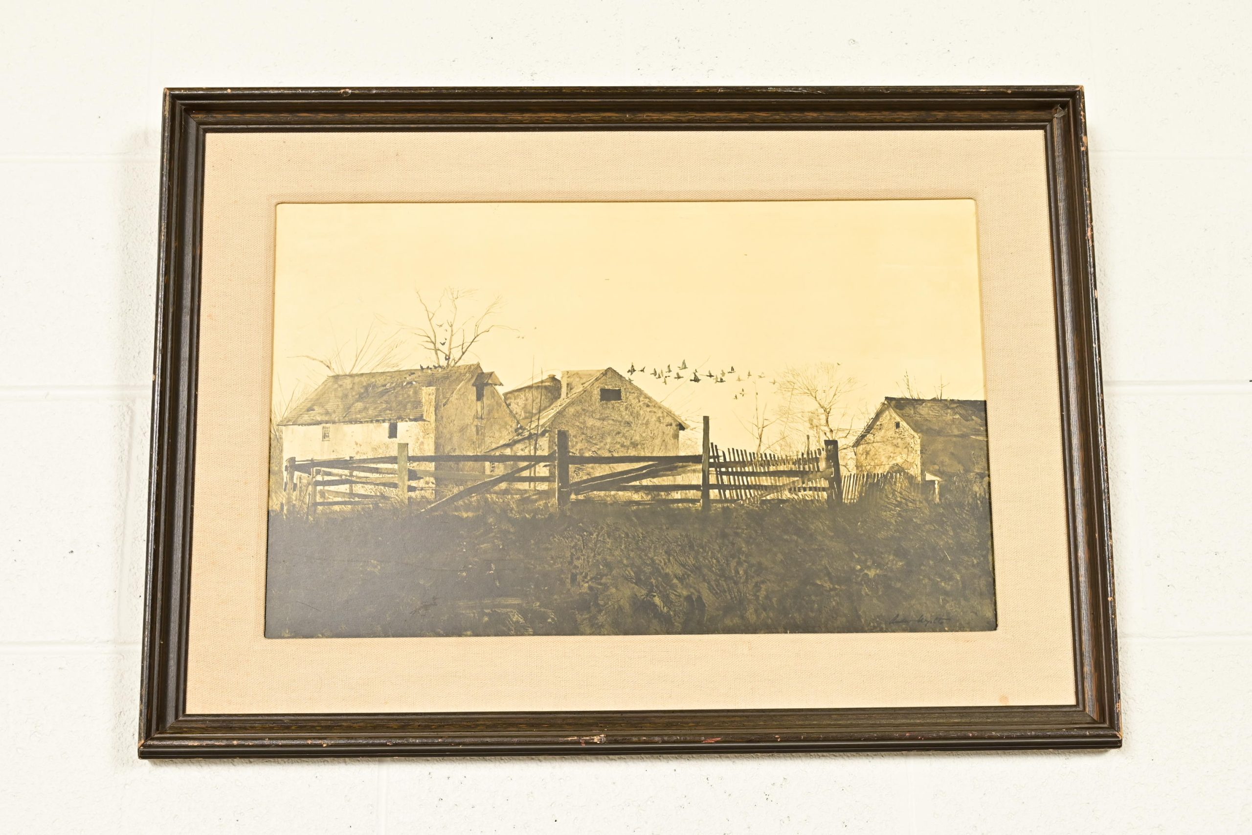 Andrew Wyeth "The Mill" Original Framed Lithograph, Circa 1970s - Image 2