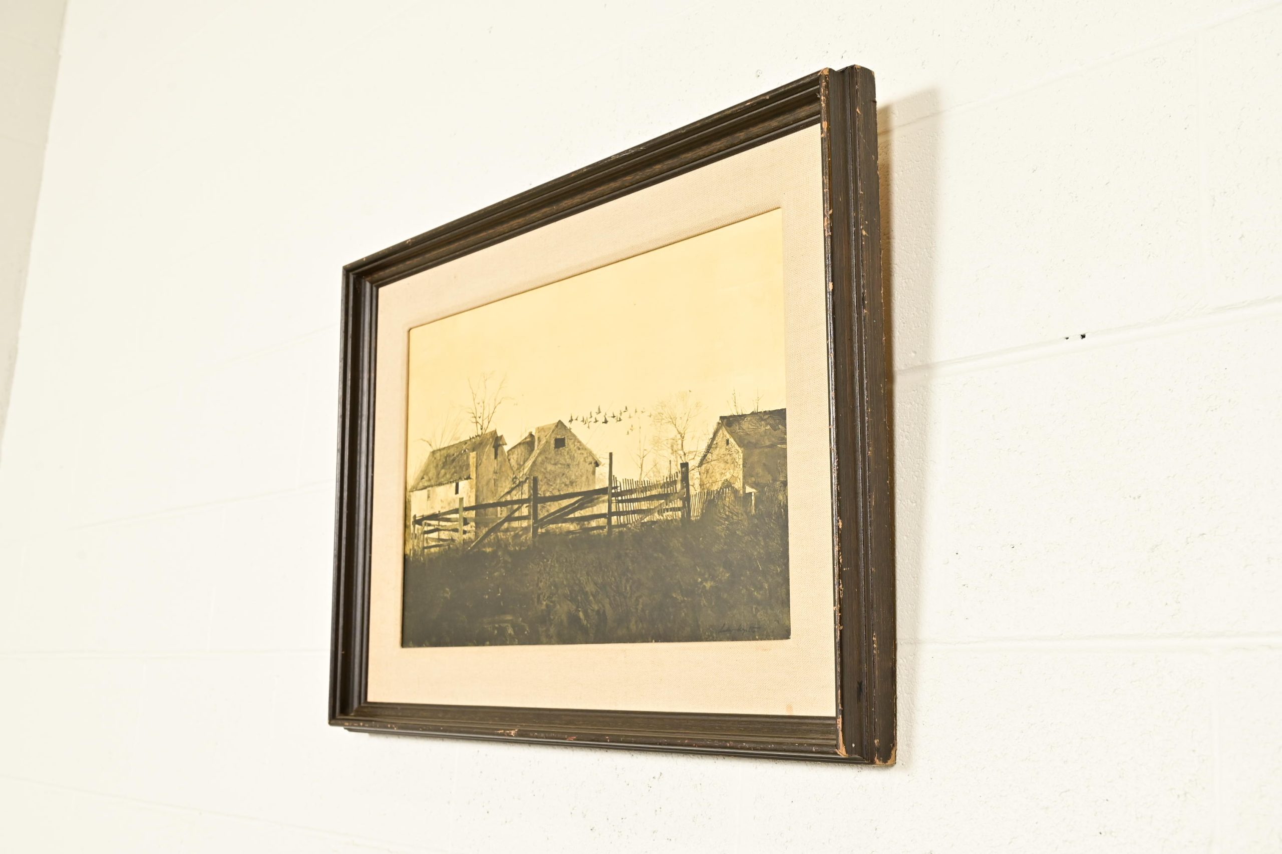 Andrew Wyeth "The Mill" Original Framed Lithograph, Circa 1970s - Image 3