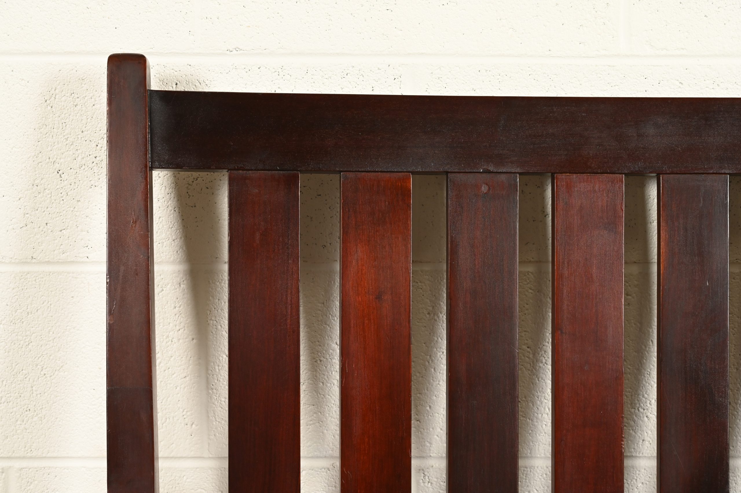 L. & J. G. Stickley Antique Mission Arts & Crafts Onondaga Mahogany Bench or Settle Sofa, Circa 1902 - Image 6
