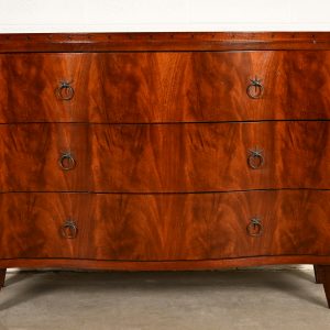 Baker Furniture French Regency Flame Mahogany Serpentine Front Chest of Drawers