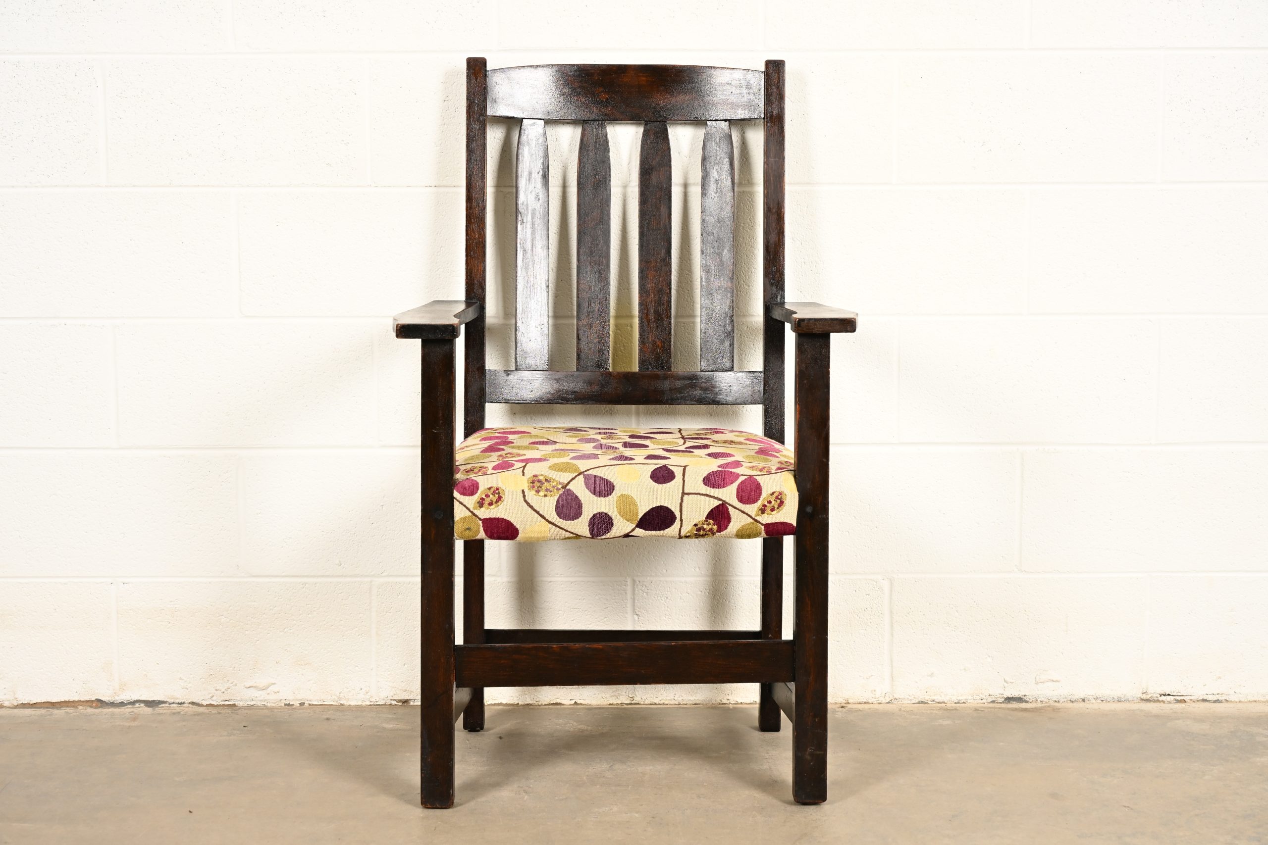 Limbert Antique Mission Oak Arts & Crafts Armchair, Circa 1910 - Image 3