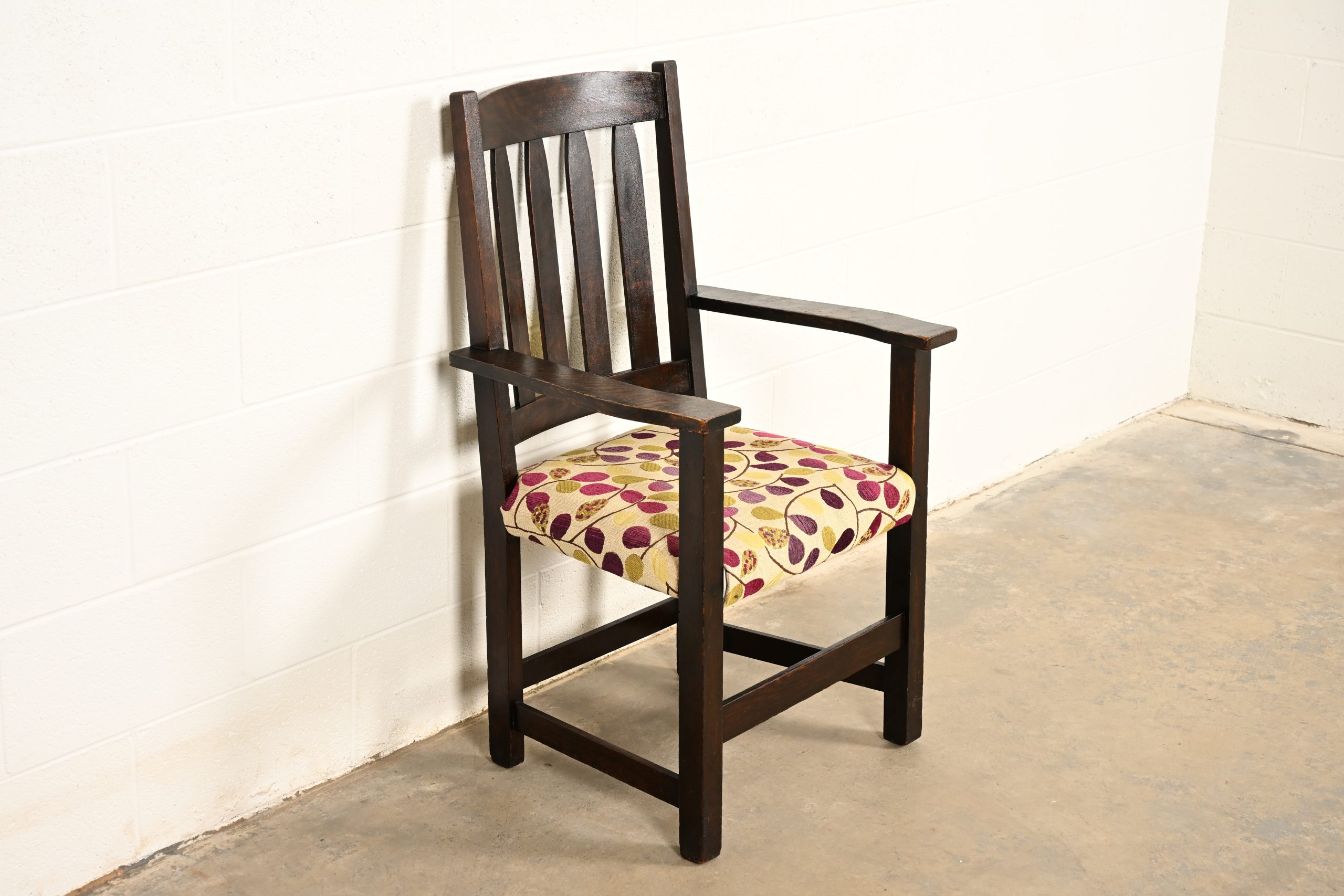 Limbert Antique Mission Oak Arts & Crafts Armchair, Circa 1910 - Image 5