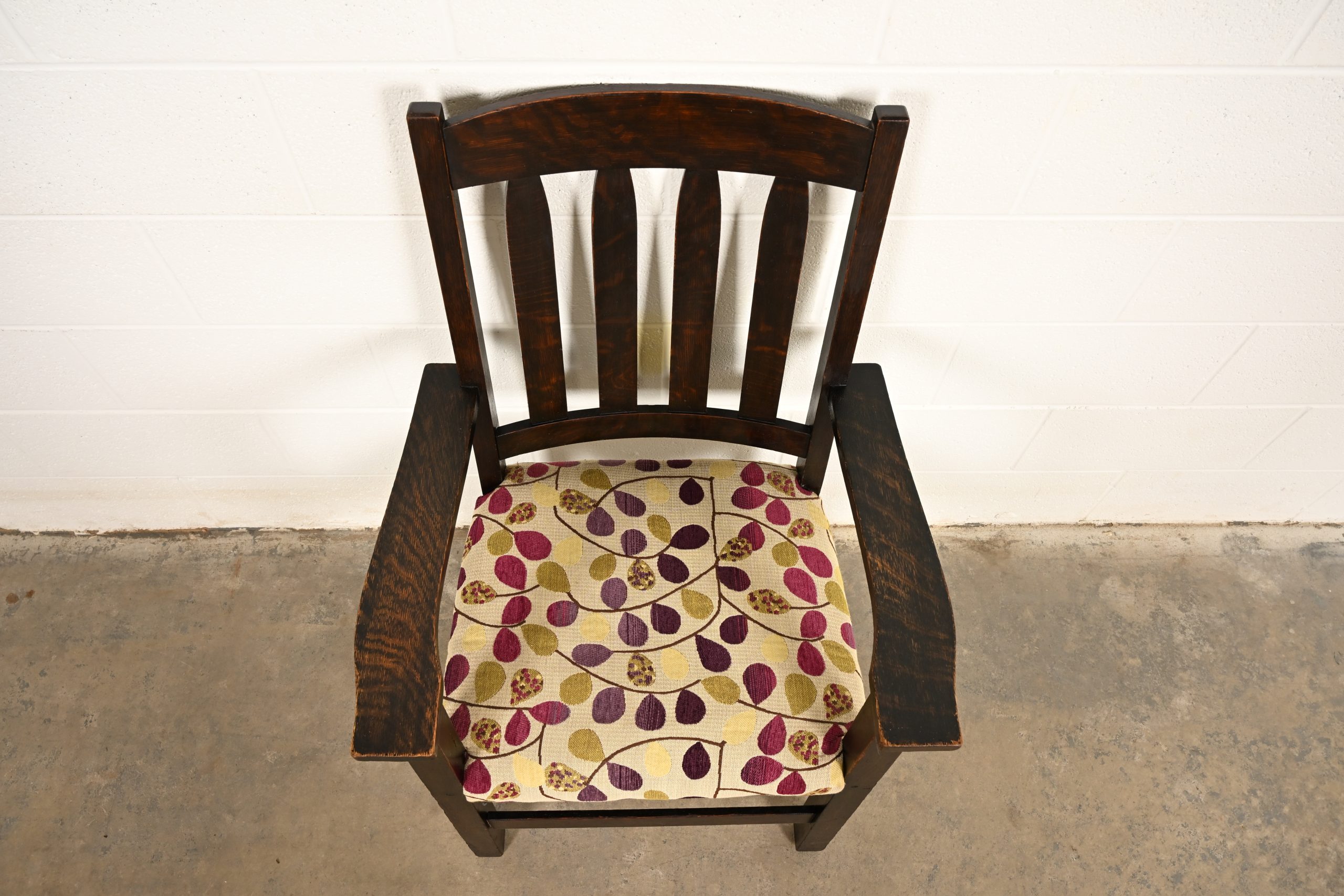Limbert Antique Mission Oak Arts & Crafts Armchair, Circa 1910 - Image 6