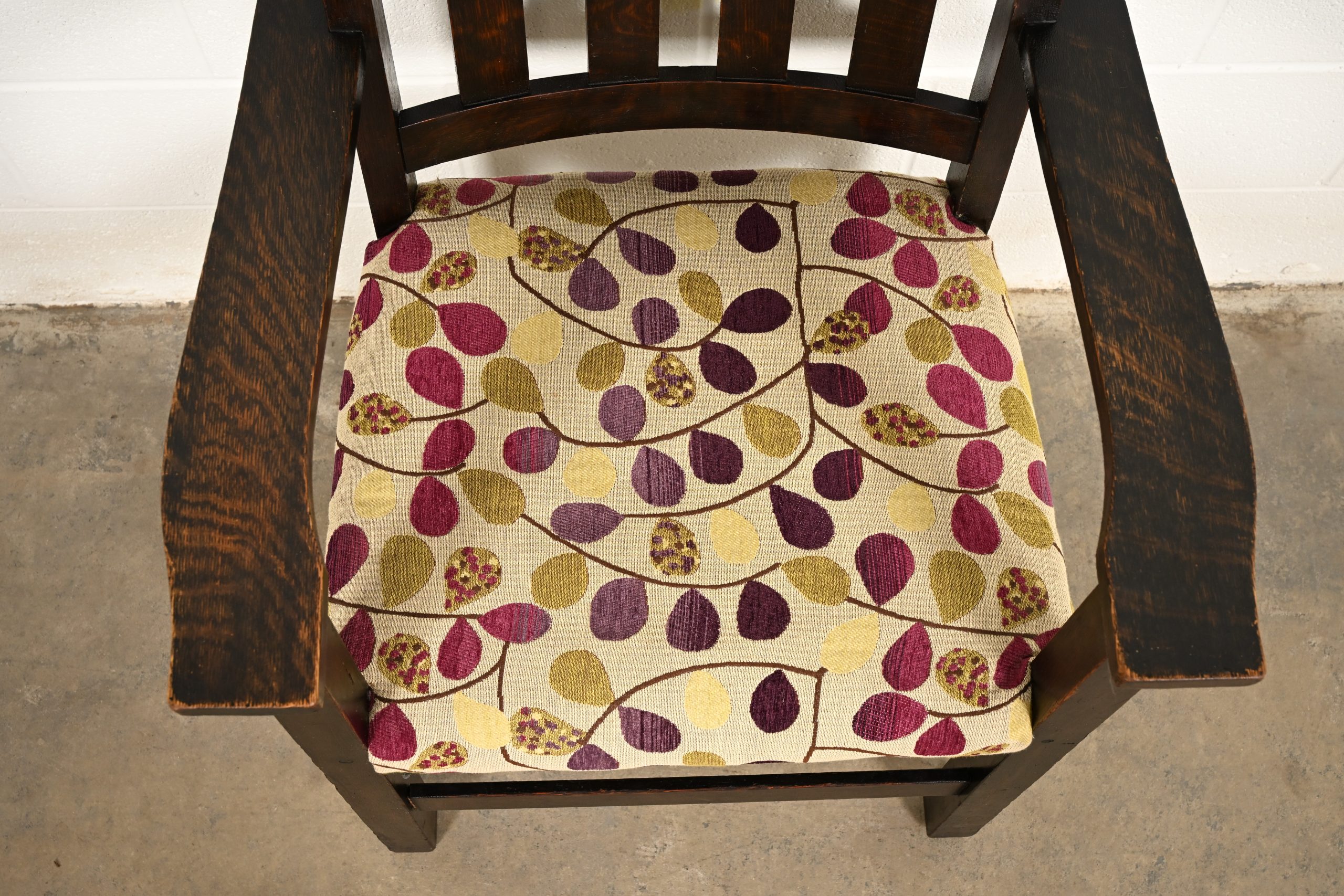 Limbert Antique Mission Oak Arts & Crafts Armchair, Circa 1910 - Image 8