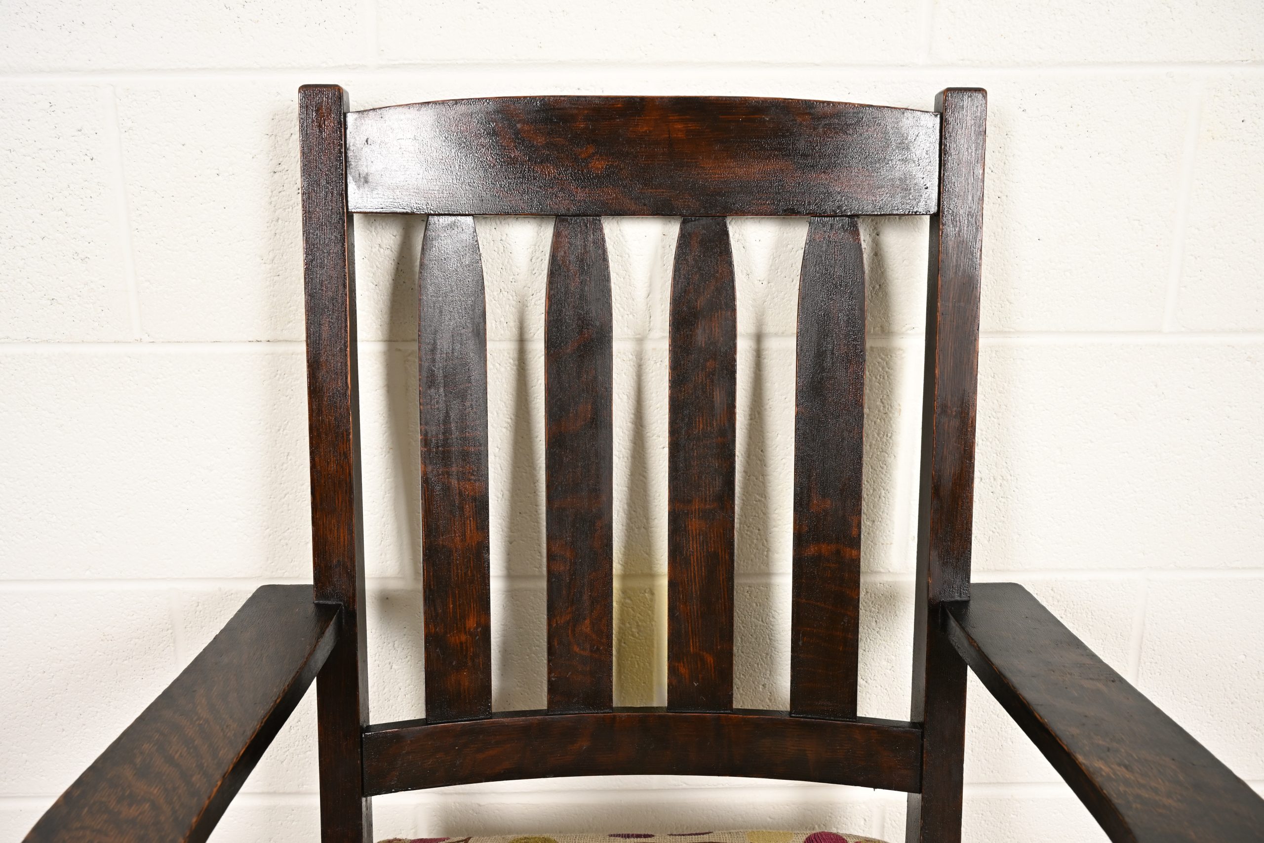 Limbert Antique Mission Oak Arts & Crafts Armchair, Circa 1910 - Image 7