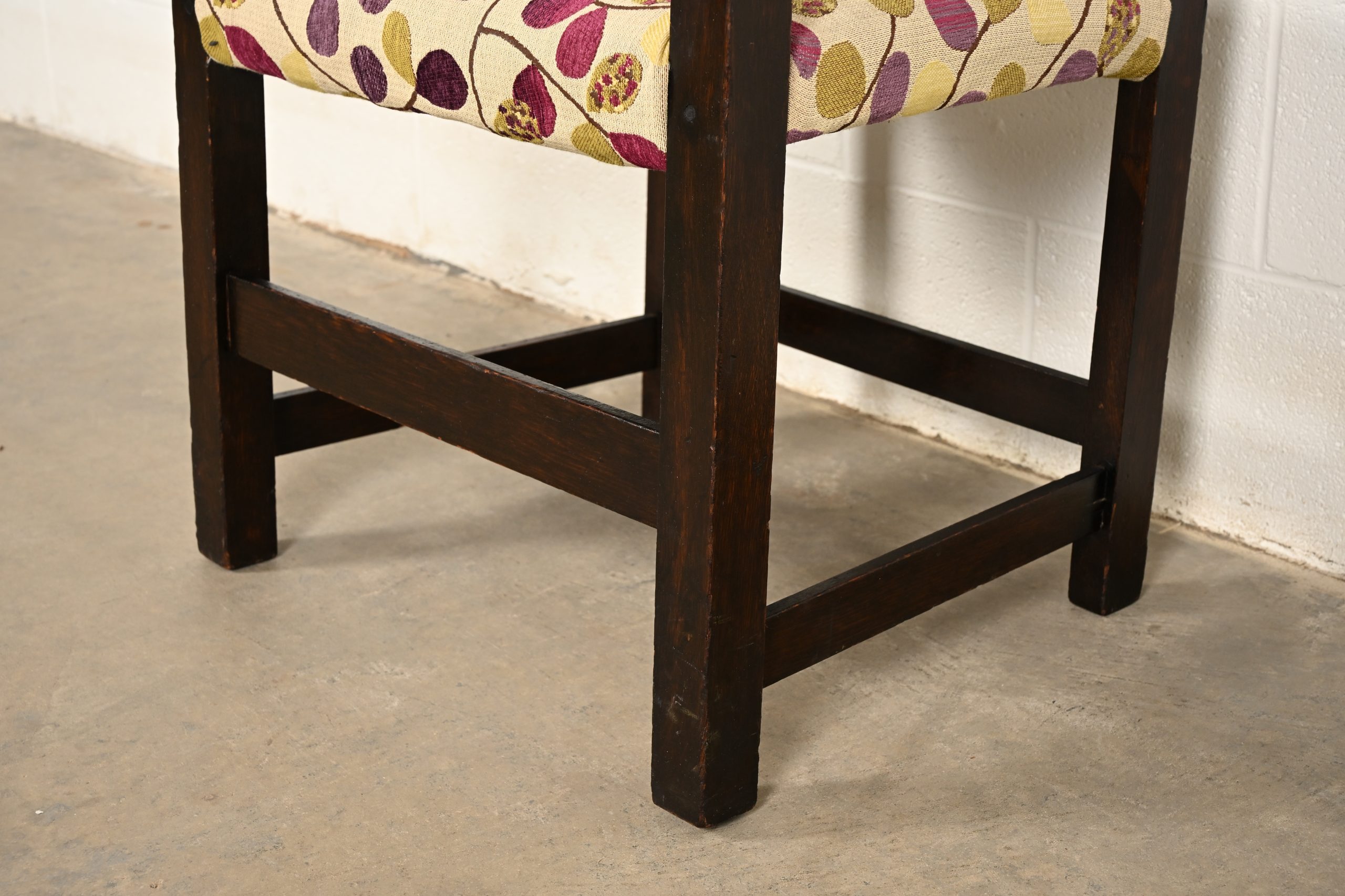 Limbert Antique Mission Oak Arts & Crafts Armchair, Circa 1910 - Image 11