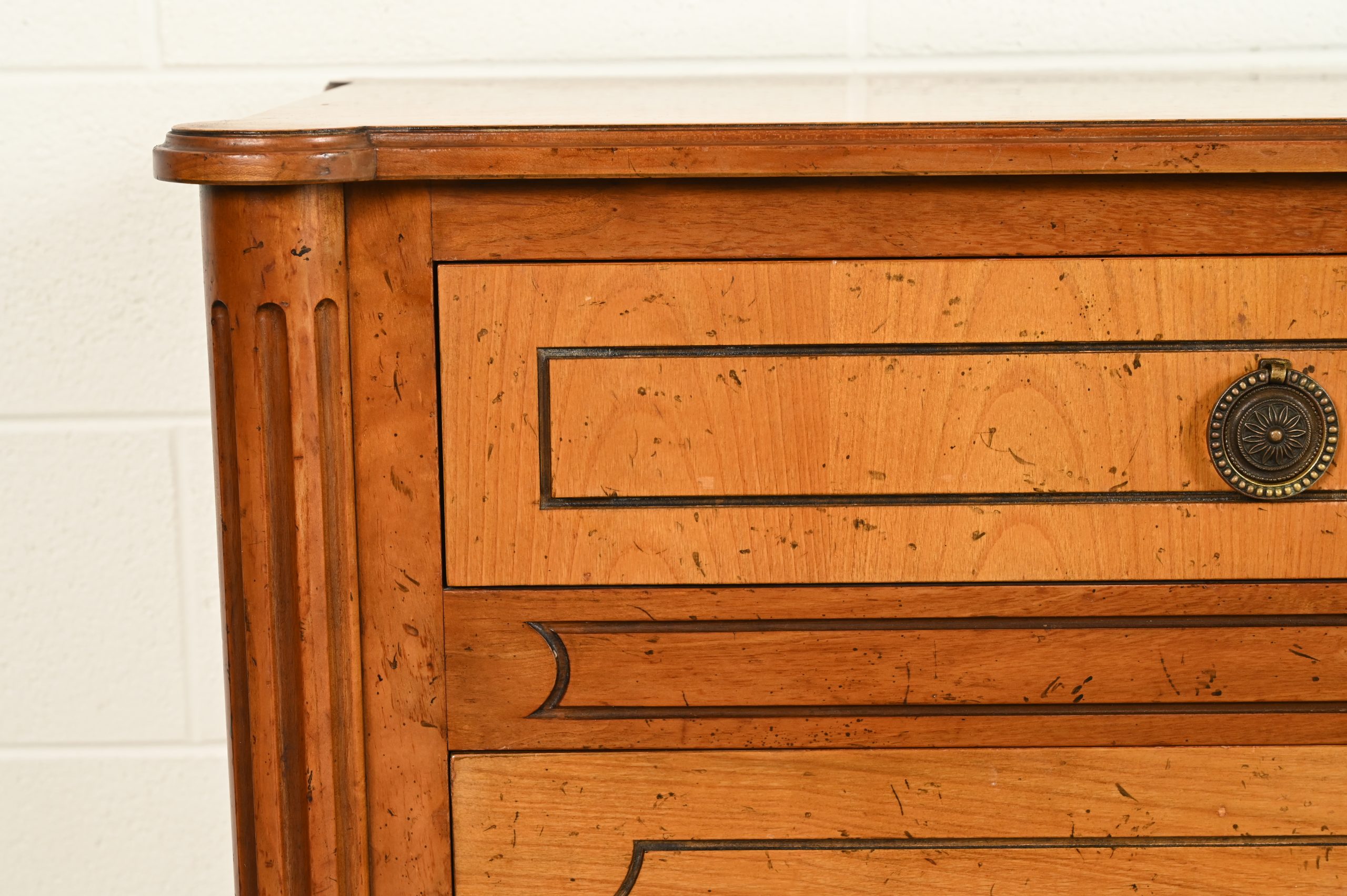 Baker Furniture French Regency Louis XVI Carved Walnut Triple Dresser or Credenza, Circa 1960s - Image 8
