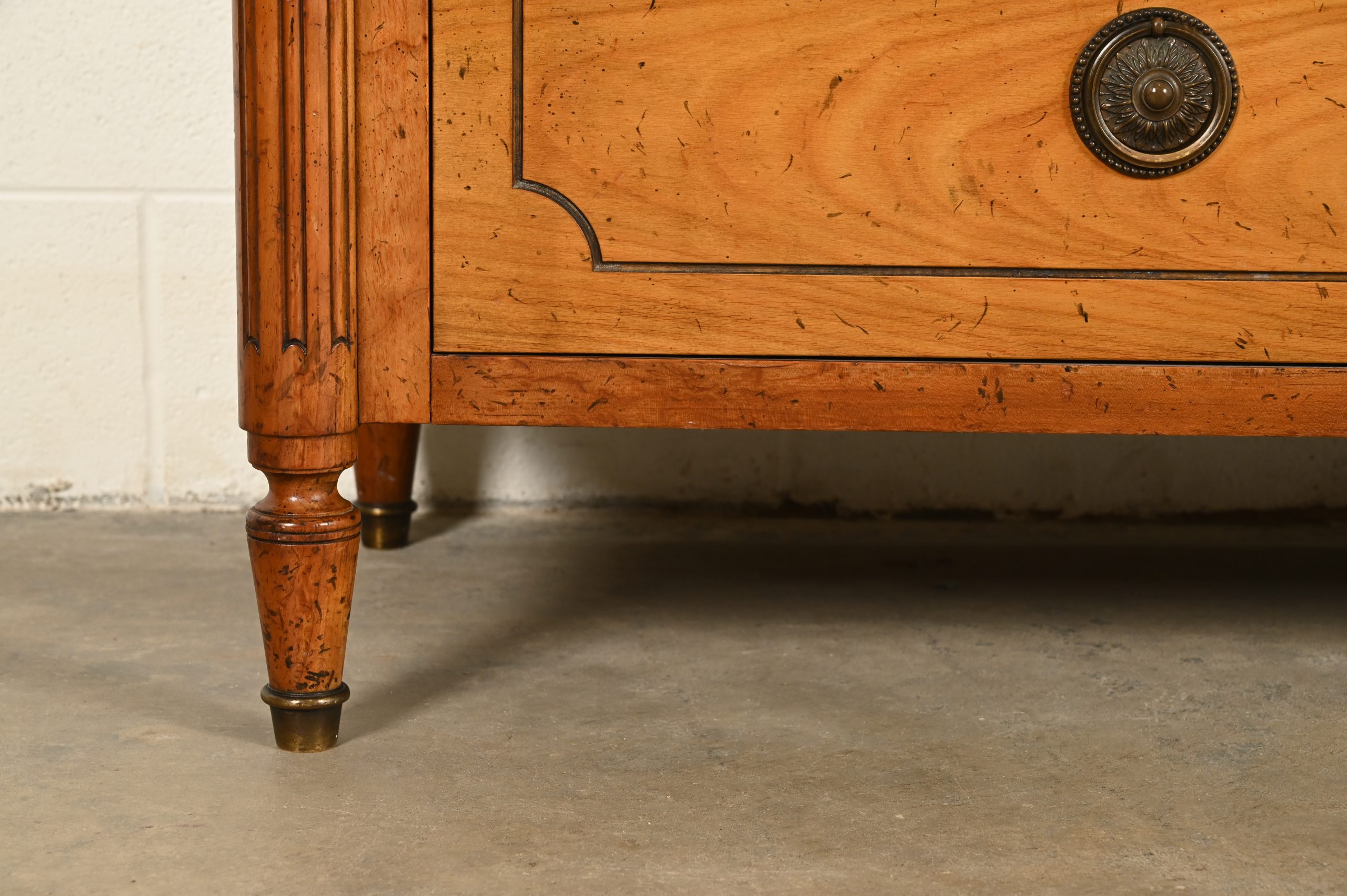 Baker Furniture French Regency Louis XVI Carved Walnut Triple Dresser or Credenza, Circa 1960s - Image 11