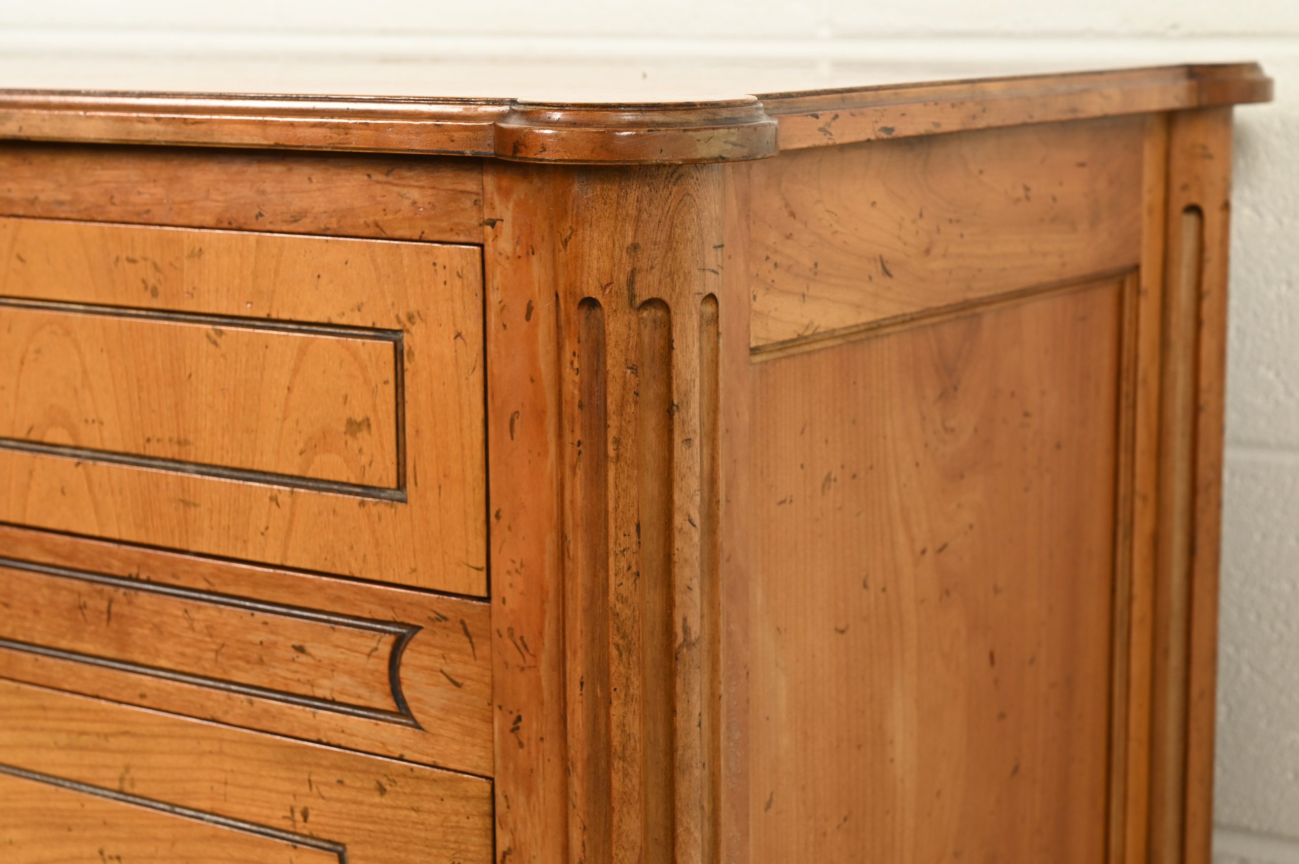 Baker Furniture French Regency Louis XVI Carved Walnut Triple Dresser or Credenza, Circa 1960s - Image 10