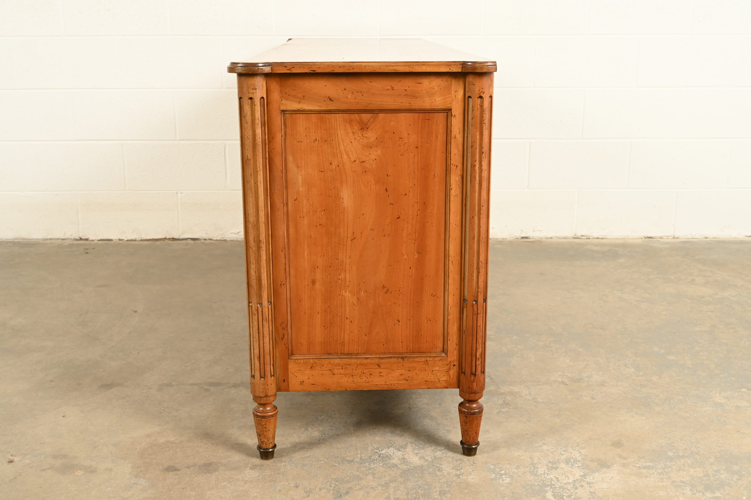 Baker Furniture French Regency Louis XVI Carved Walnut Triple Dresser or Credenza, Circa 1960s - Image 14
