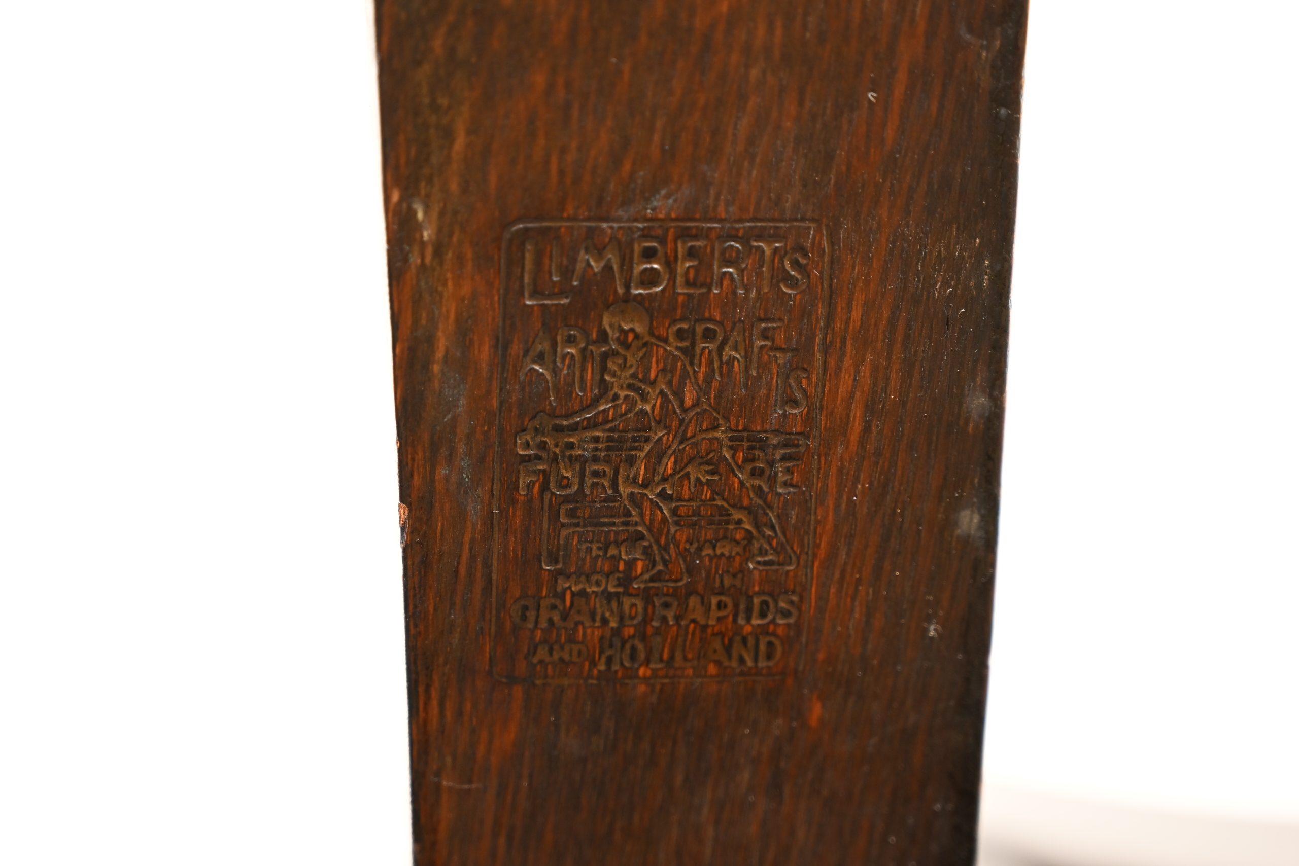 Limbert Antique Mission Oak Arts & Crafts Armchair, Circa 1910 - Image 14