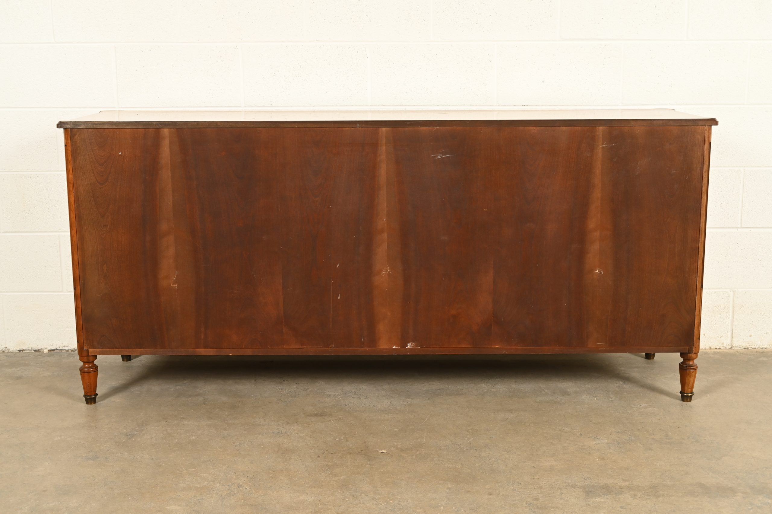 Baker Furniture French Regency Louis XVI Carved Walnut Triple Dresser or Credenza, Circa 1960s - Image 16