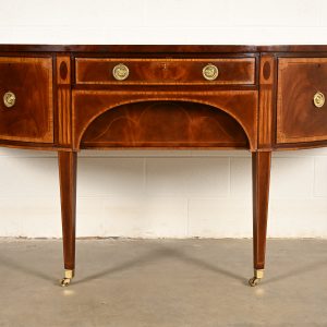 Baker Furniture Federal Inlaid Mahogany Demilune Sideboard Credenza