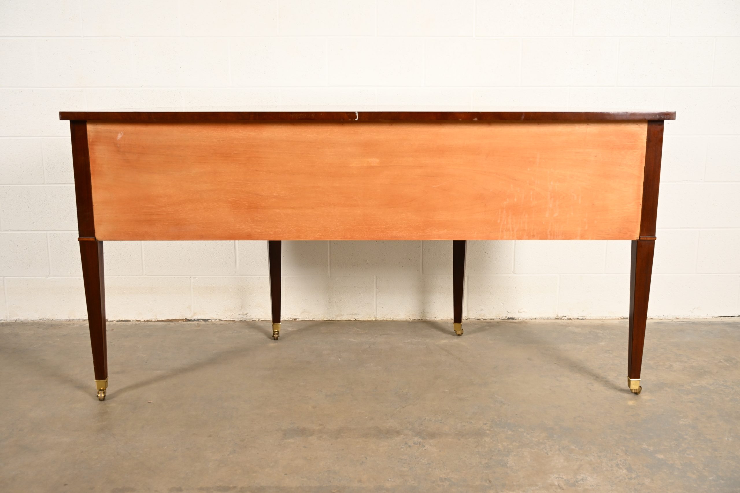 Baker Furniture Federal Inlaid Mahogany Demilune Sideboard Credenza - Image 16