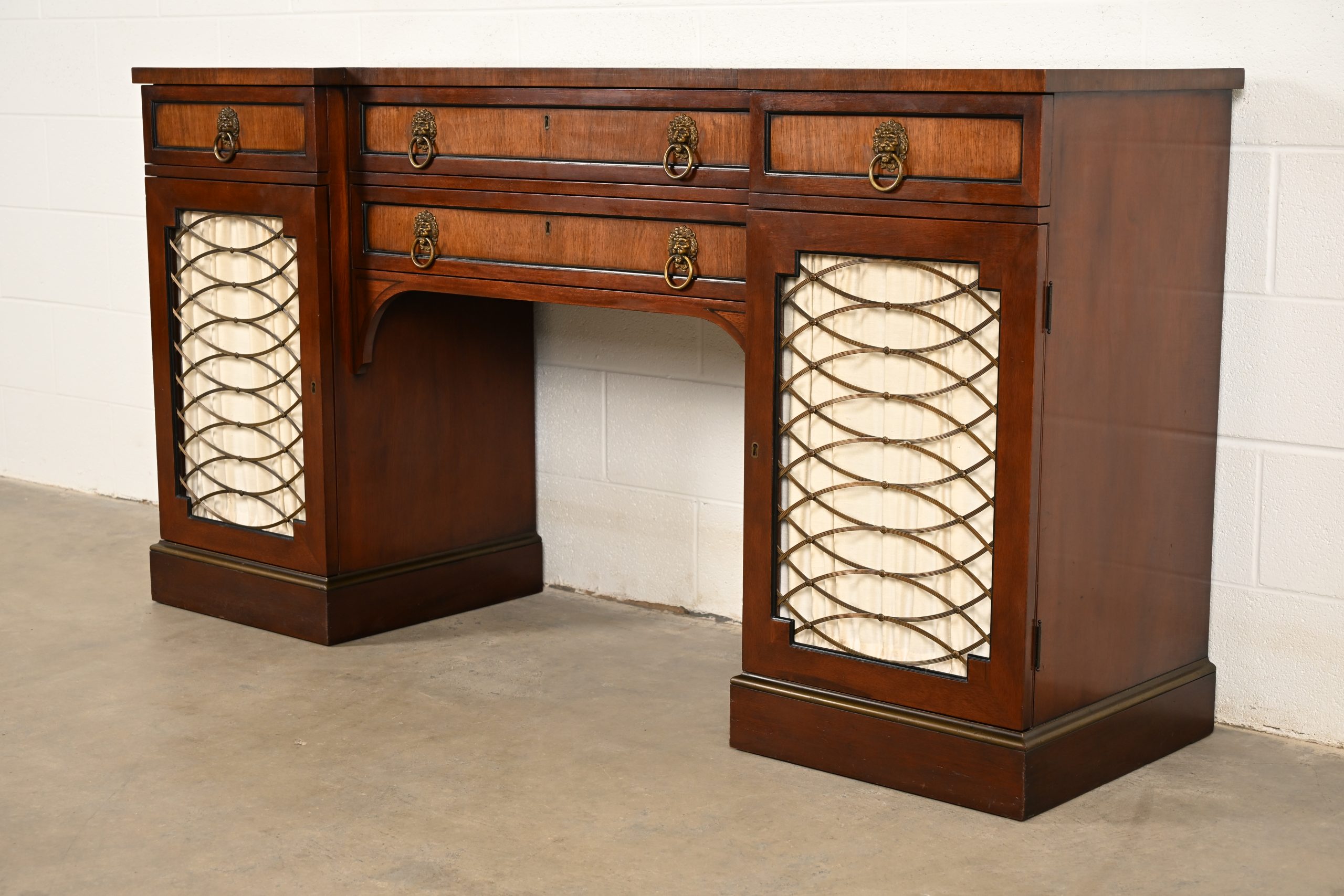 Kittinger English Regency Carved Mahogany Sideboard Buffet, Circa 1960s