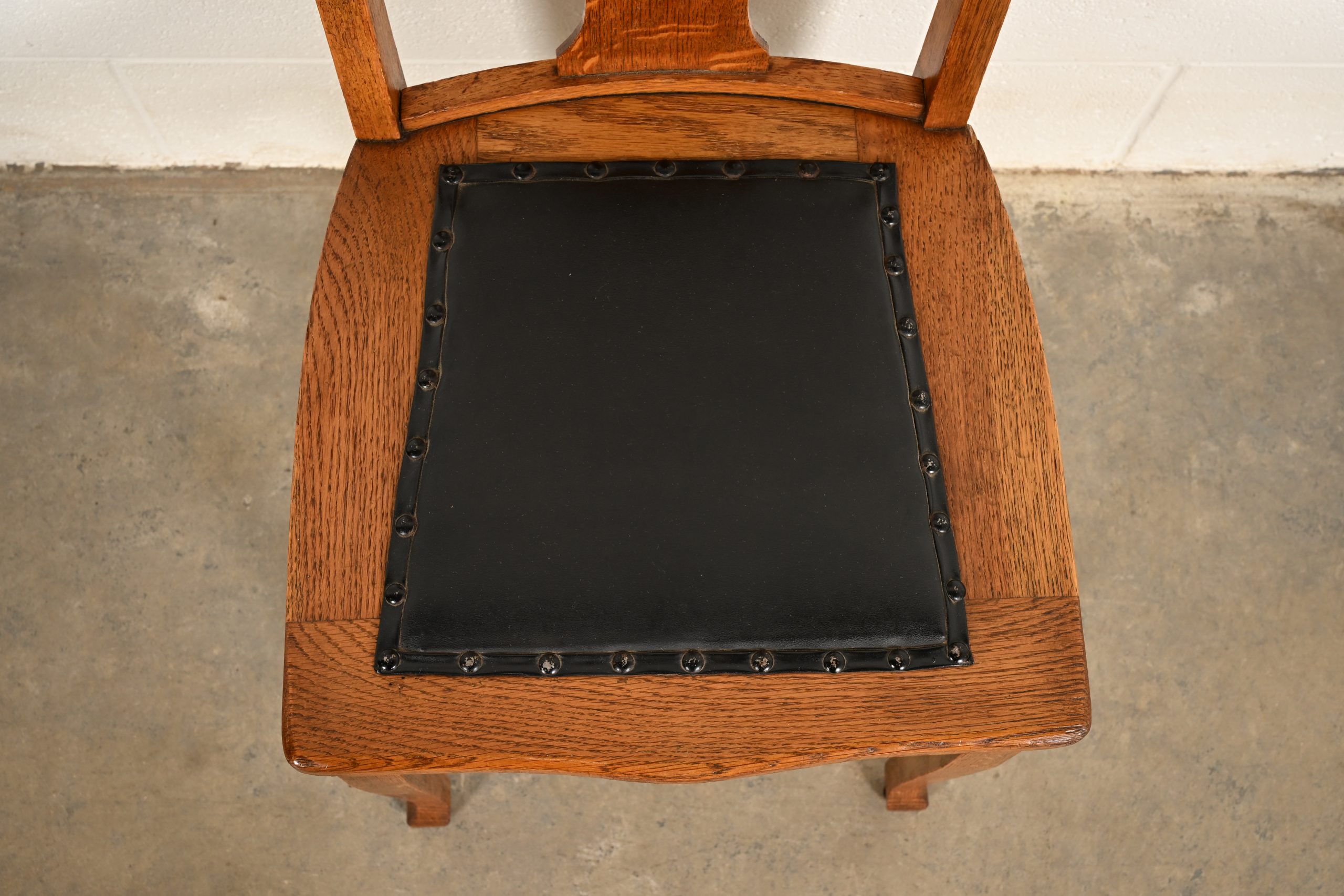 Heywood Wakefield Antique Mission Oak Arts & Crafts Dining Chairs, Set of Four - Image 7