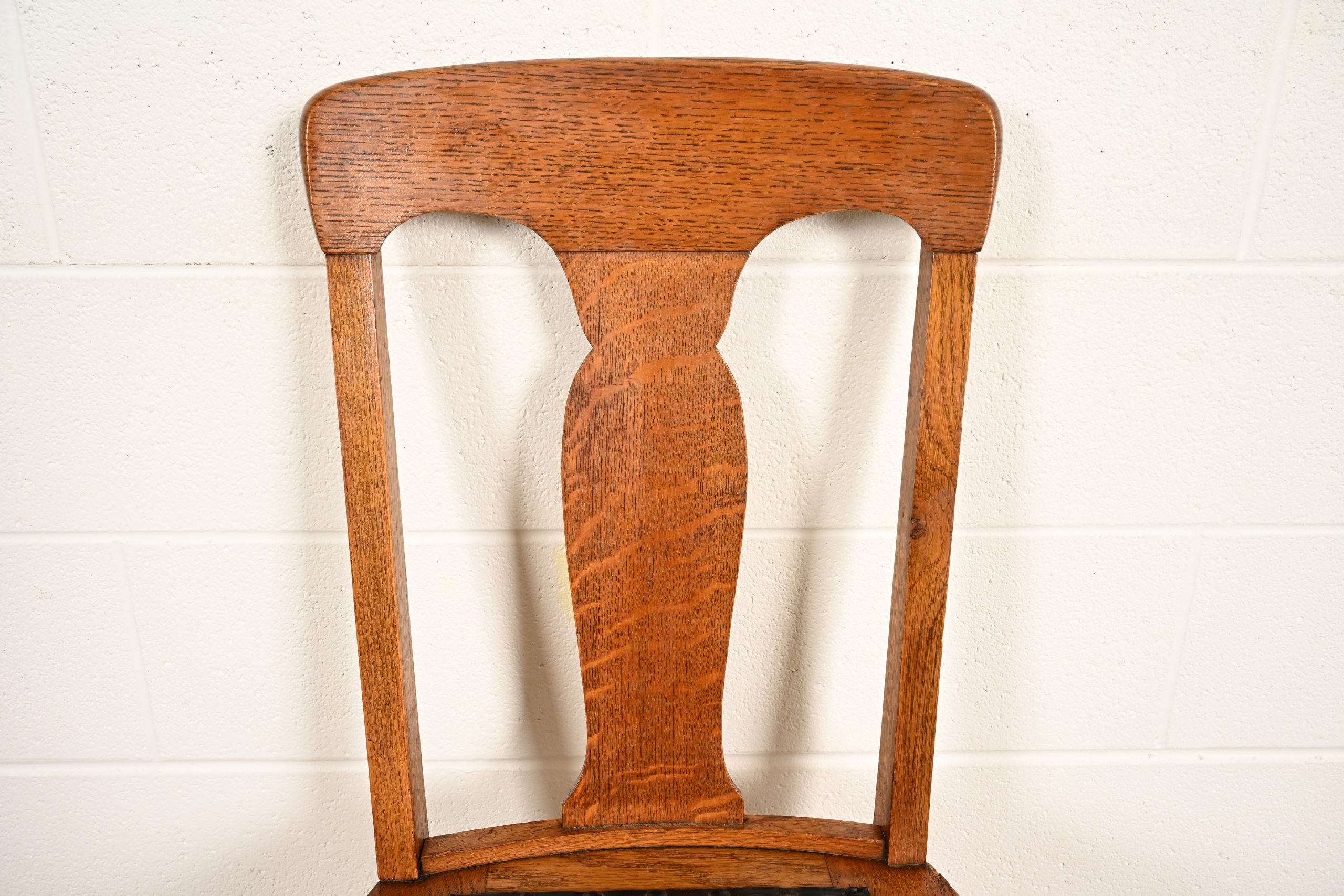 Heywood Wakefield Antique Mission Oak Arts & Crafts Dining Chairs, Set of Four - Image 6