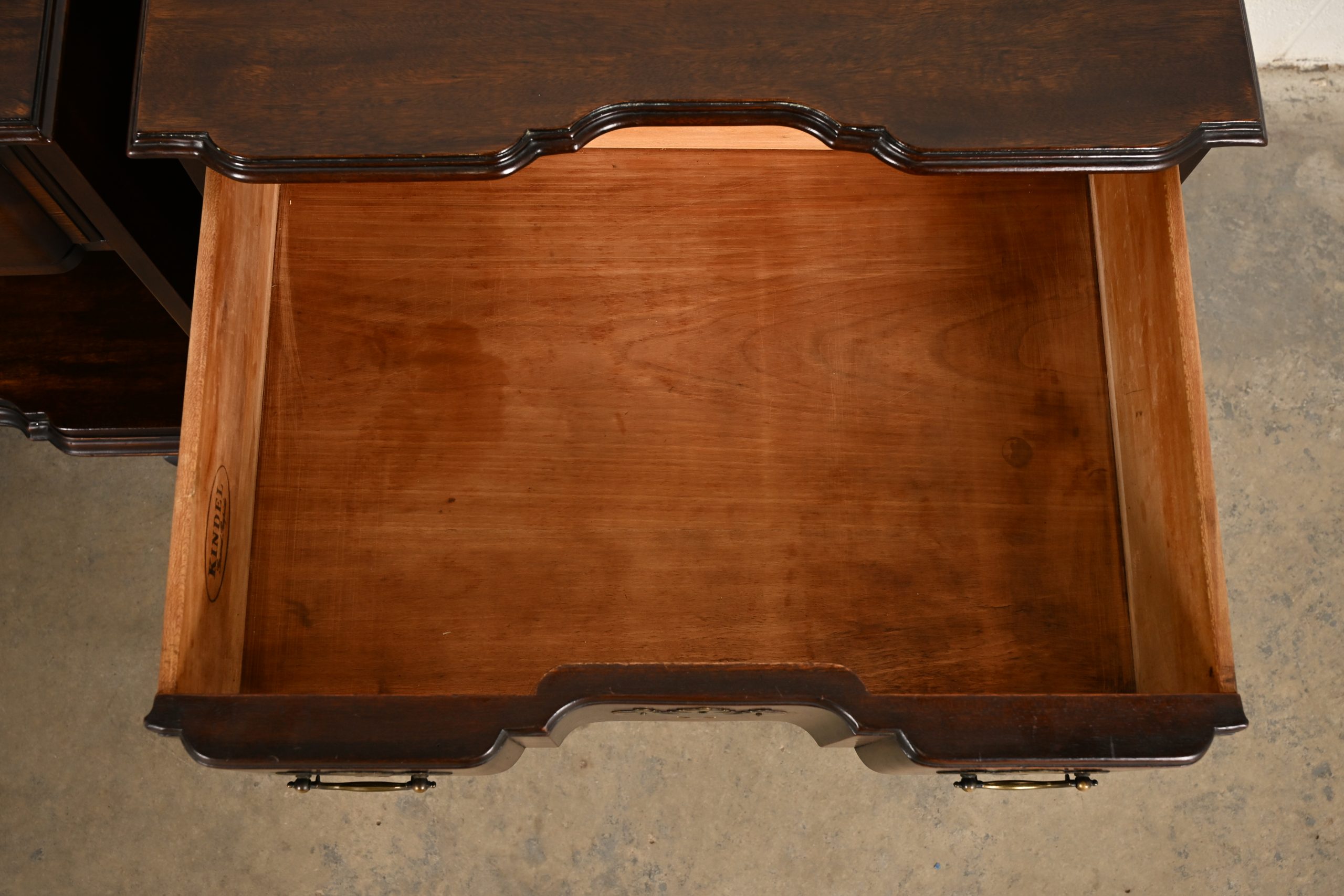 Kindel Furniture Georgian Solid Mahogany Block Front Nightstand - Image 8