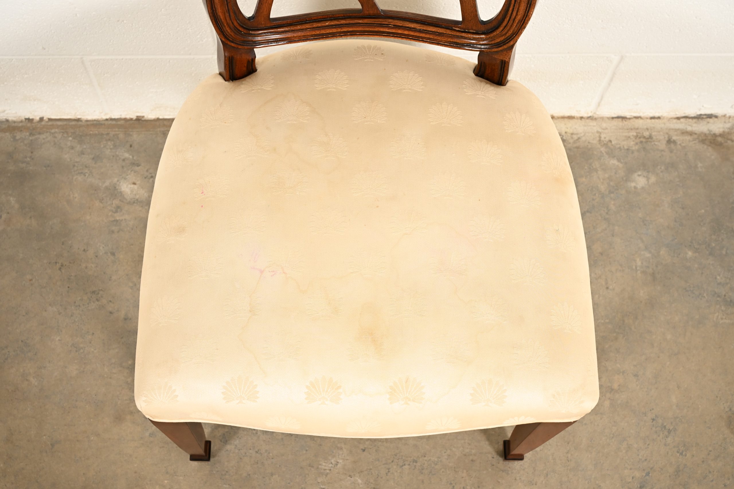 Kindel Furniture Federal Carved Mahogany Side Chairs or Dining Chairs, Pair - Image 7