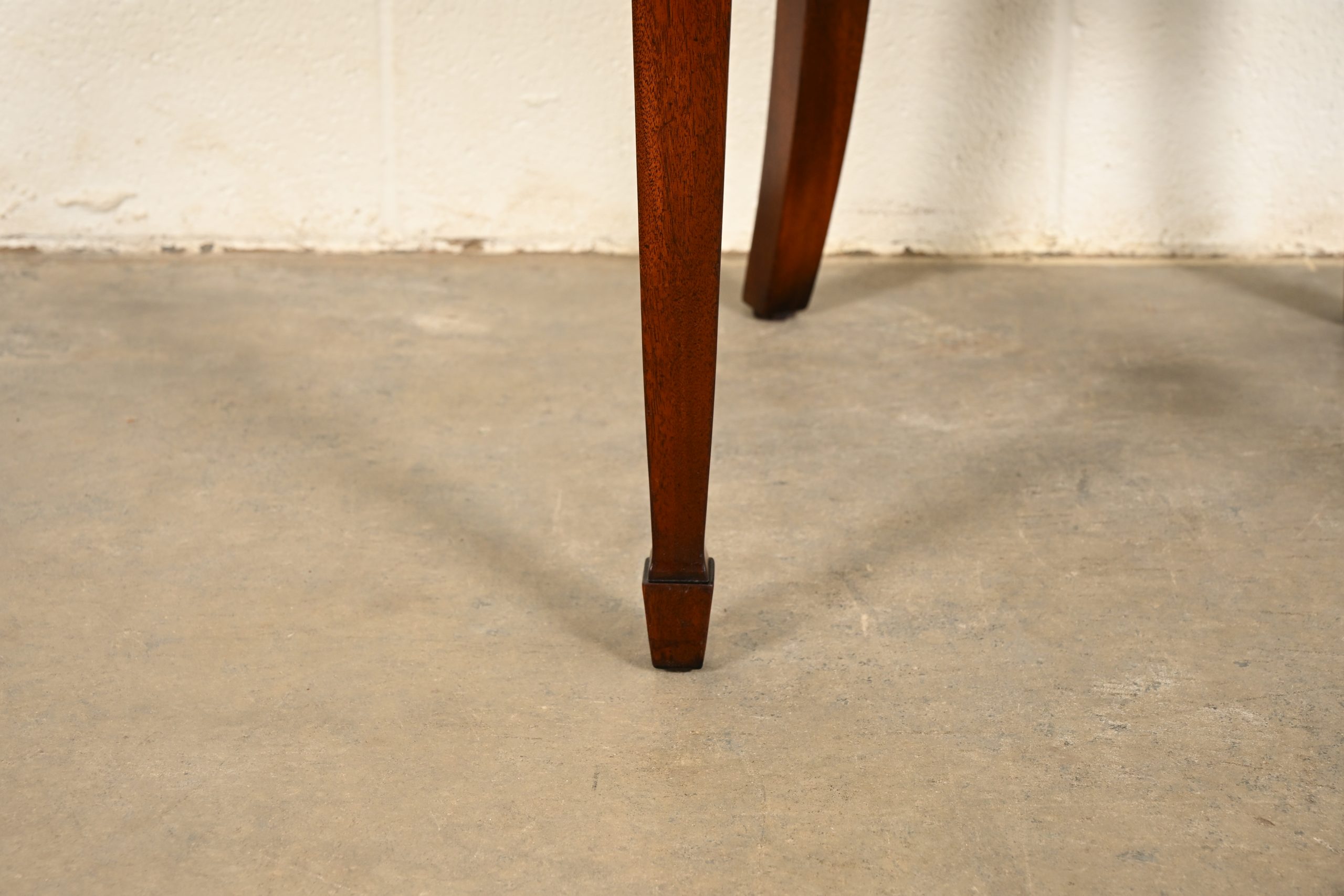 Kindel Furniture Federal Carved Mahogany Side Chairs or Dining Chairs, Pair - Image 10