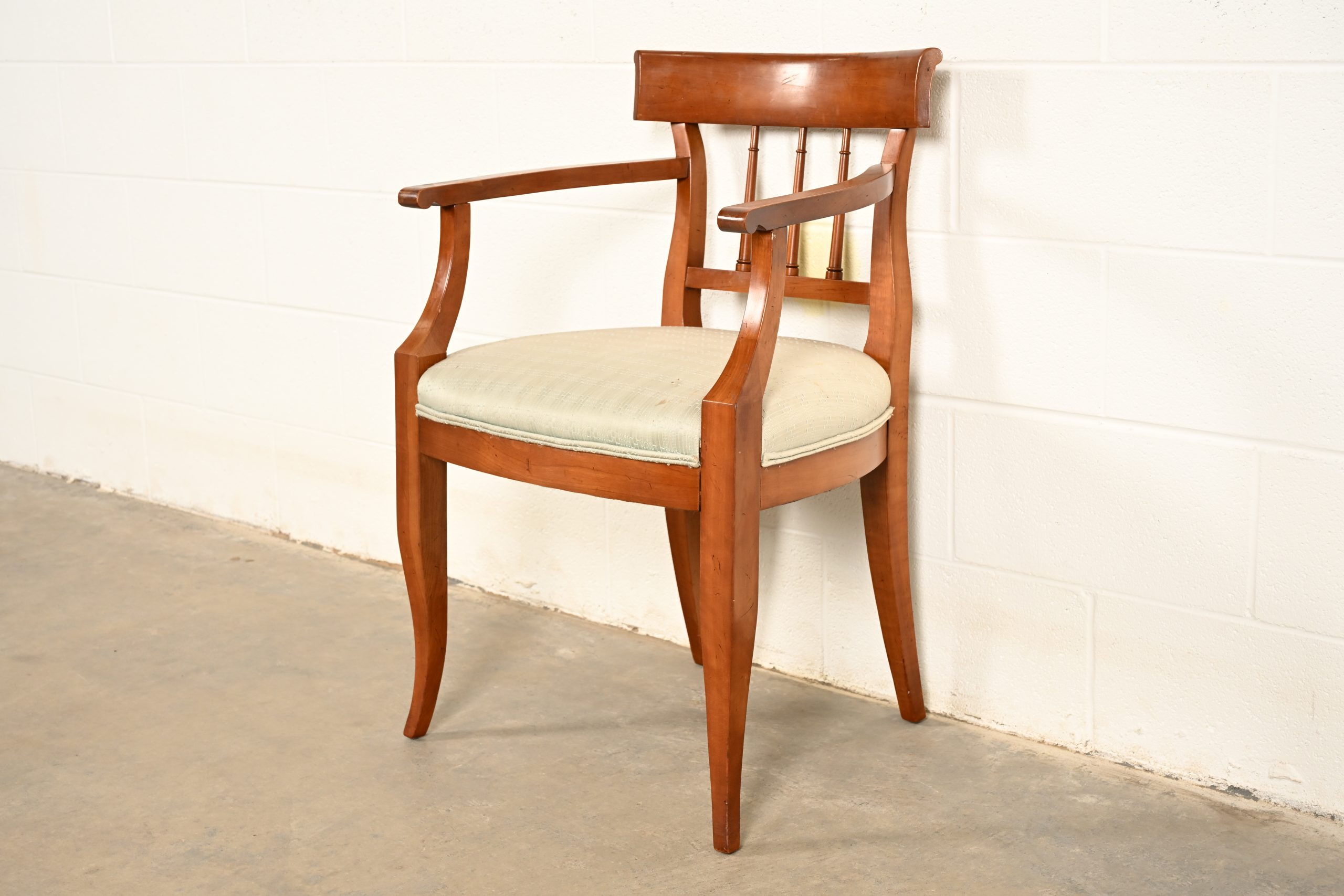 Kindel Furniture Regency Solid Cherry Wood Klismos Dining Chairs, Set of Five - Image 6
