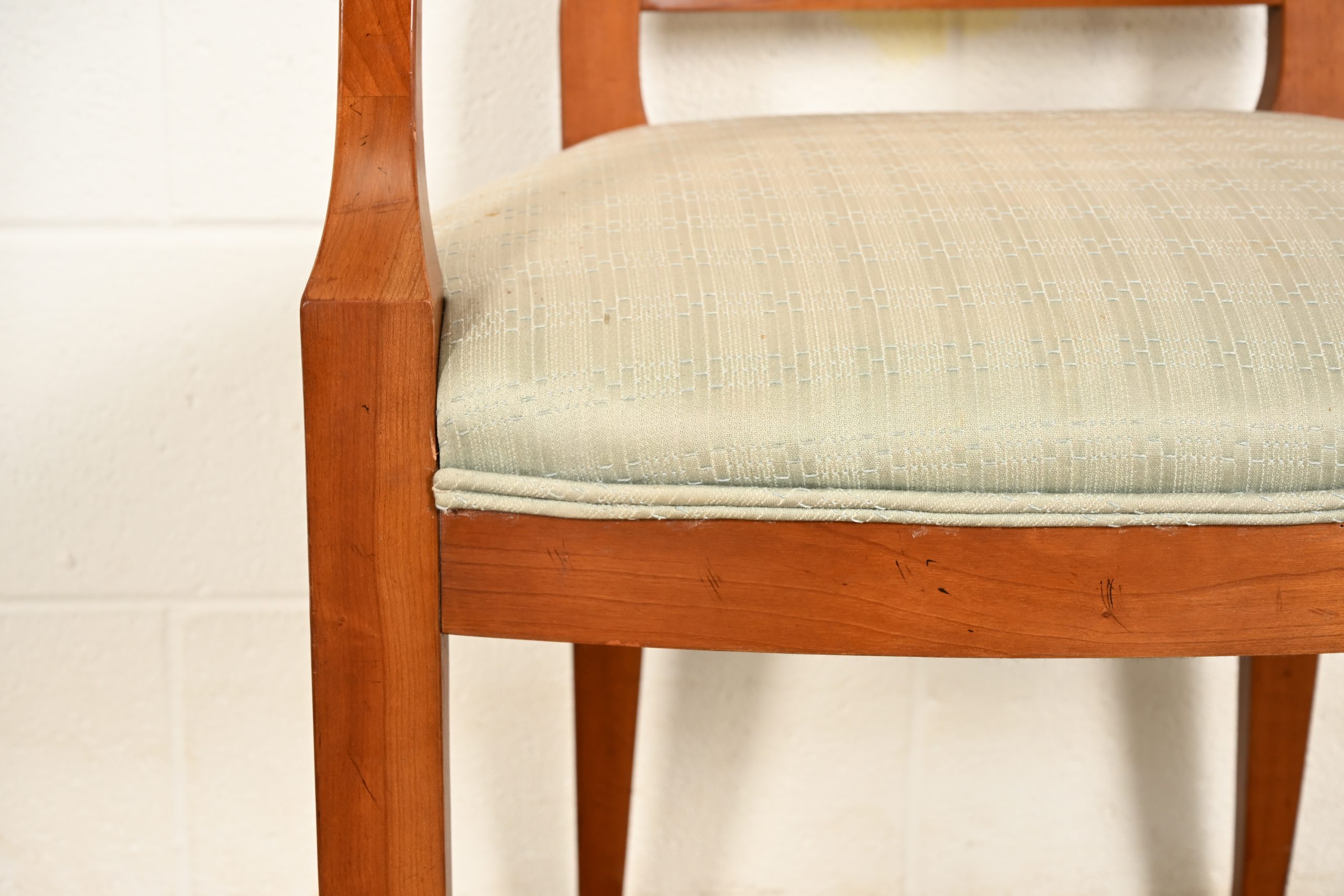 Kindel Furniture Regency Solid Cherry Wood Klismos Armchair - Image 9