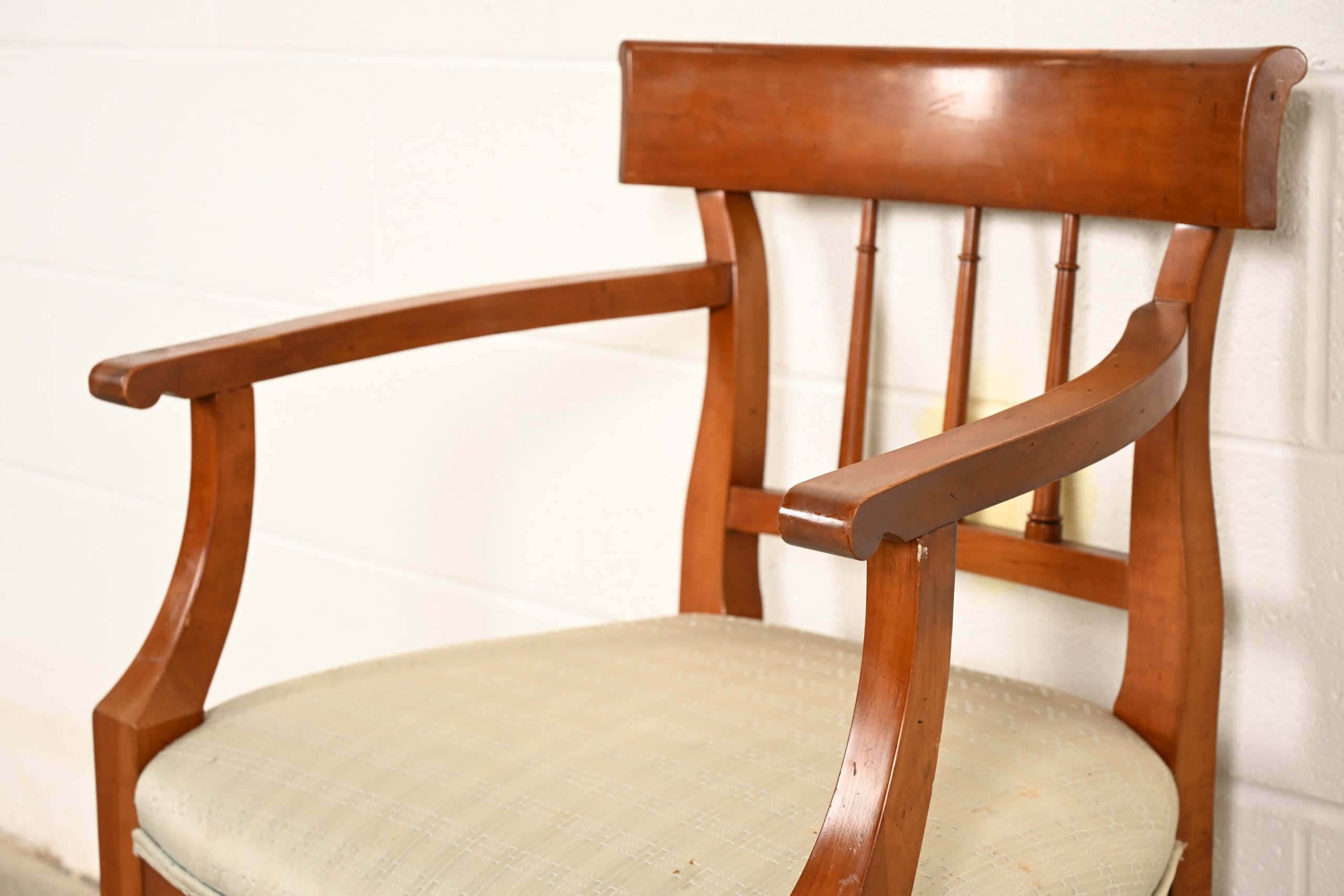 Kindel Furniture Regency Solid Cherry Wood Klismos Dining Chairs, Set of Five - Image 9