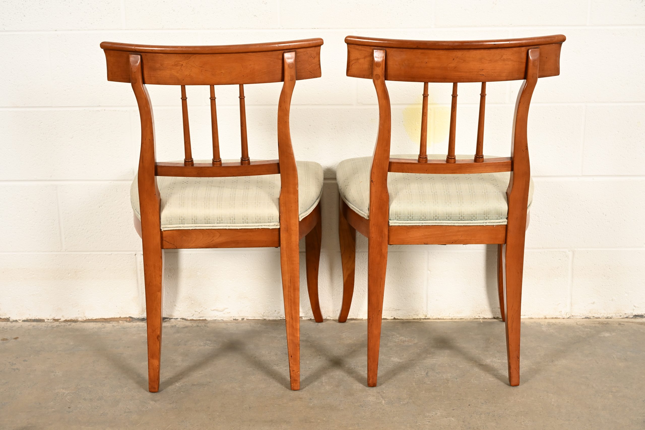 Kindel Furniture Regency Solid Cherry Wood Klismos Dining Chairs, Set of Five - Image 14