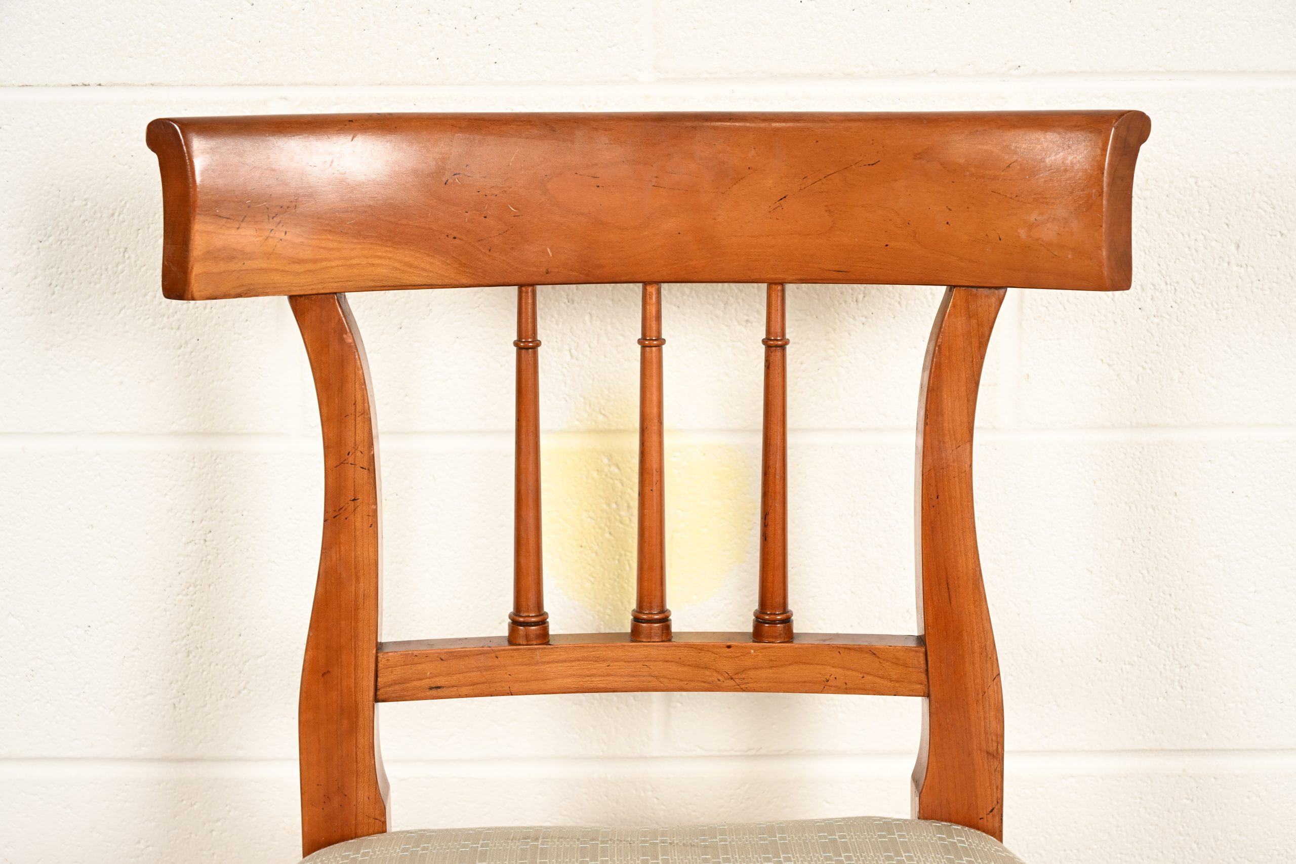 Kindel Furniture Regency Solid Cherry Wood Klismos Dining Chairs, Set of Four - Image 6