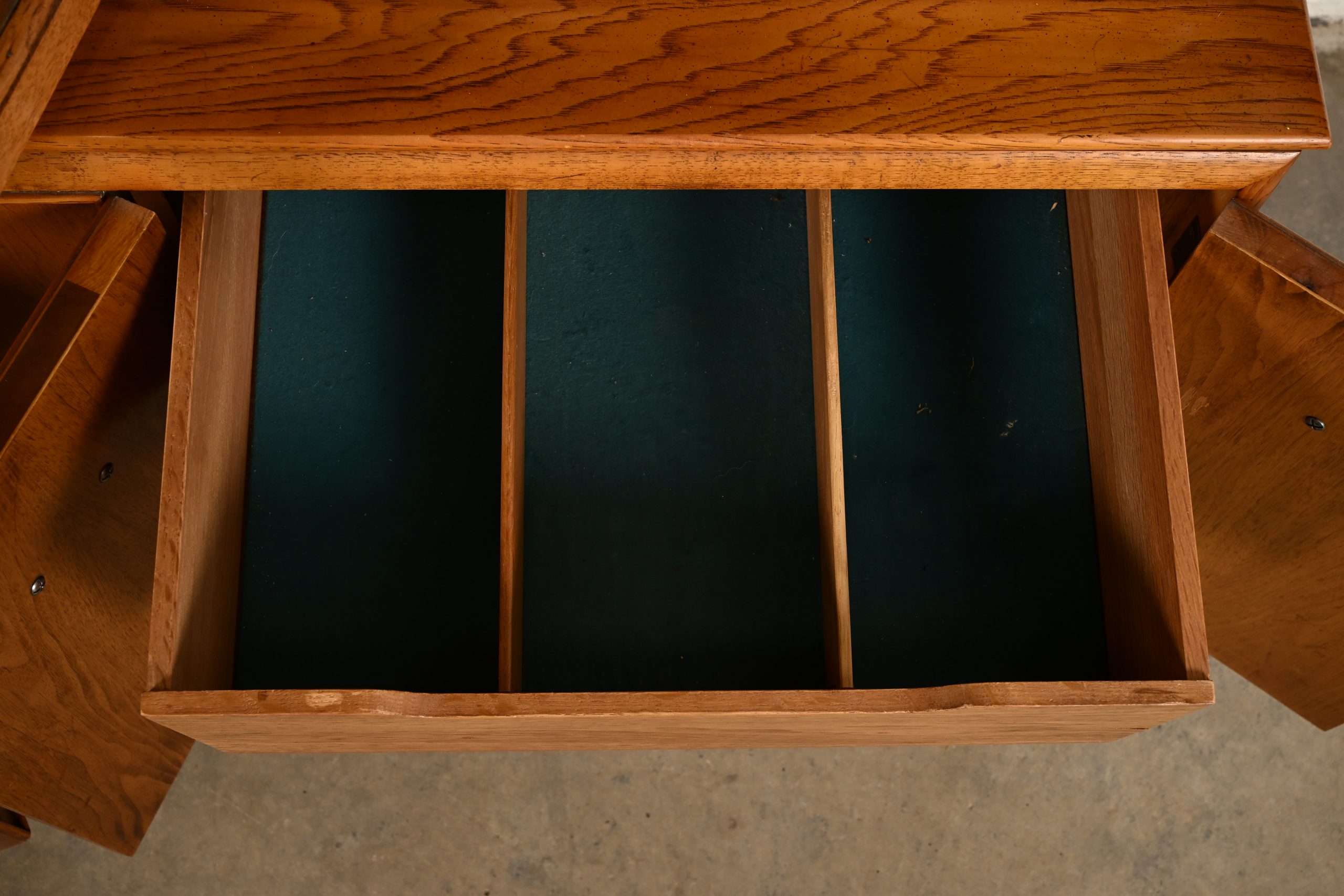 Century Furniture Mid-Century Modern Hollywood Regency Walnut Breakfront Bookcase Cabinet, Circa 1960s - Image 6