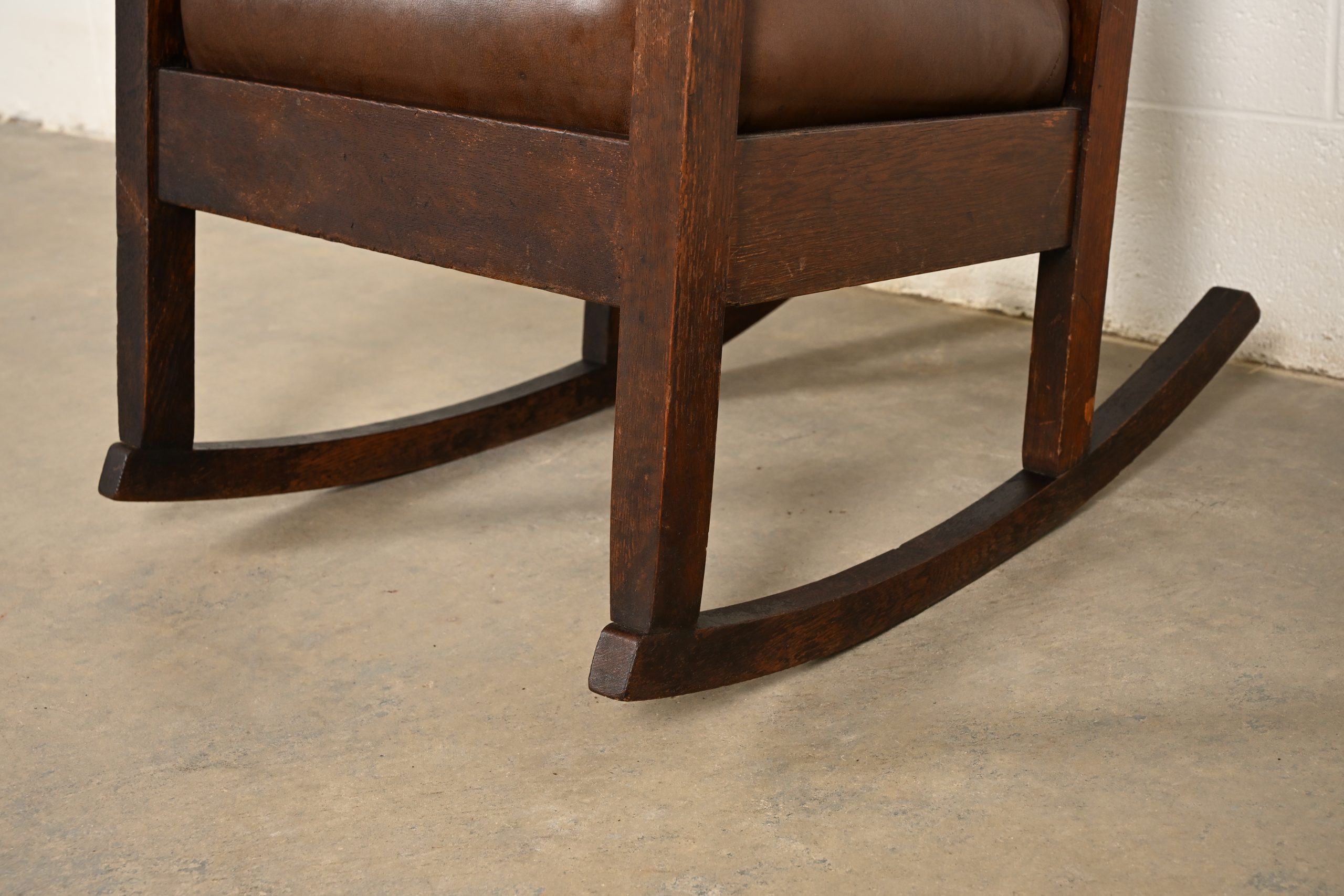 Limbert Antique Mission Oak Arts & Crafts Rocking Chair, Circa 1910 - Image 9