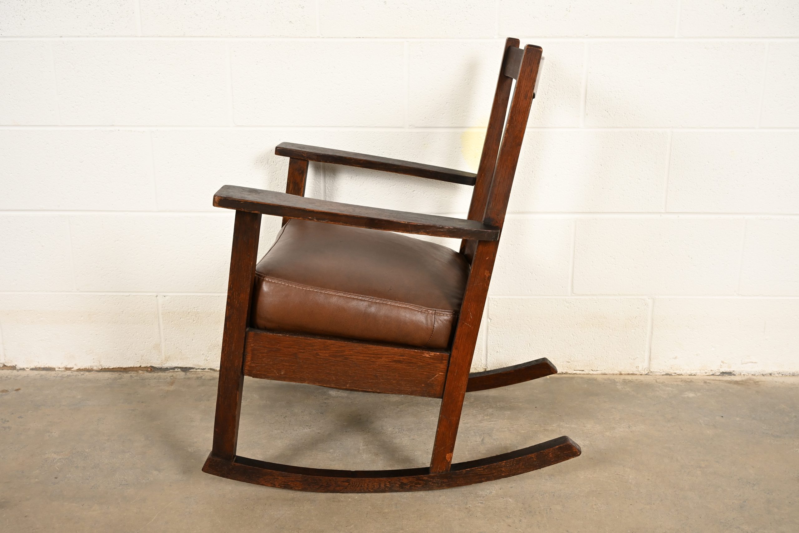 Limbert Antique Mission Oak Arts & Crafts Rocking Chair, Circa 1910 - Image 10