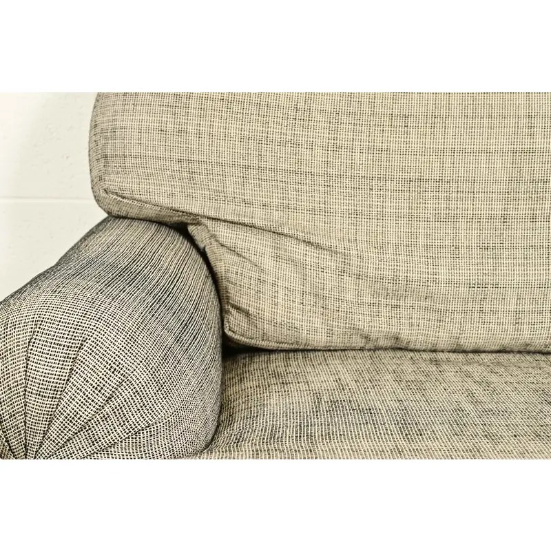 Ethan Allen Modern Upholstered Oversized Lounge Chair With Ottoman - Image 10