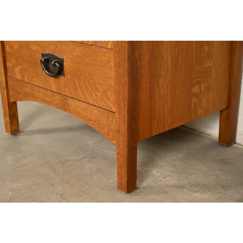 Stickley Mission Oak Arts & Crafts Nightstand or Bachelor Chest - Image 10