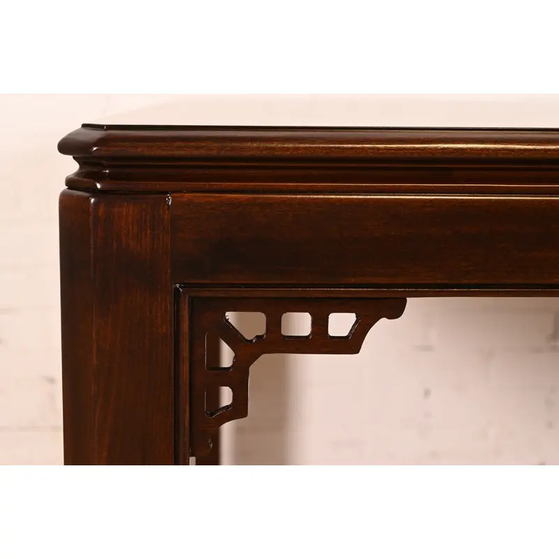 Drexel Chippendale Mahogany Extension Dining Table, Newly Refinished - Image 11