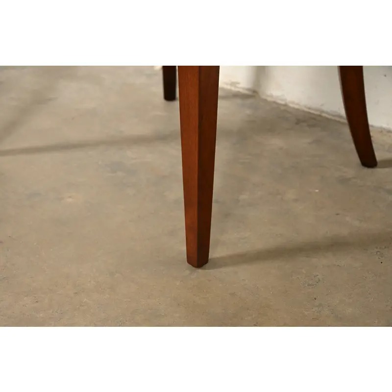 Michael Taylor for Baker Furniture Klismos Cherry Wood and Cane Armchair, Newly Refinished - Image 11