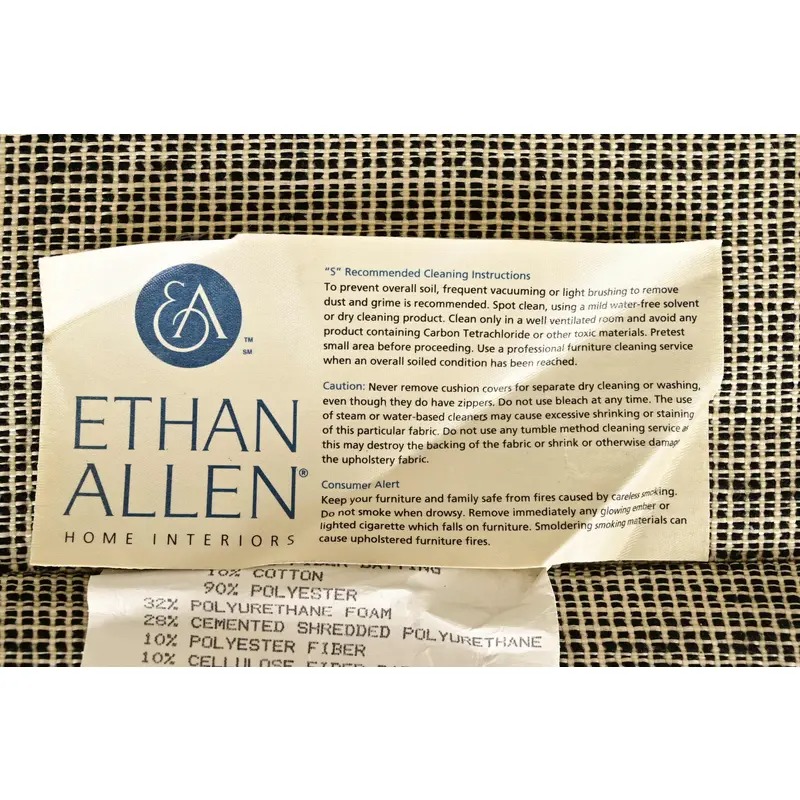 Ethan Allen Modern Upholstered Oversized Lounge Chair With Ottoman - Image 13